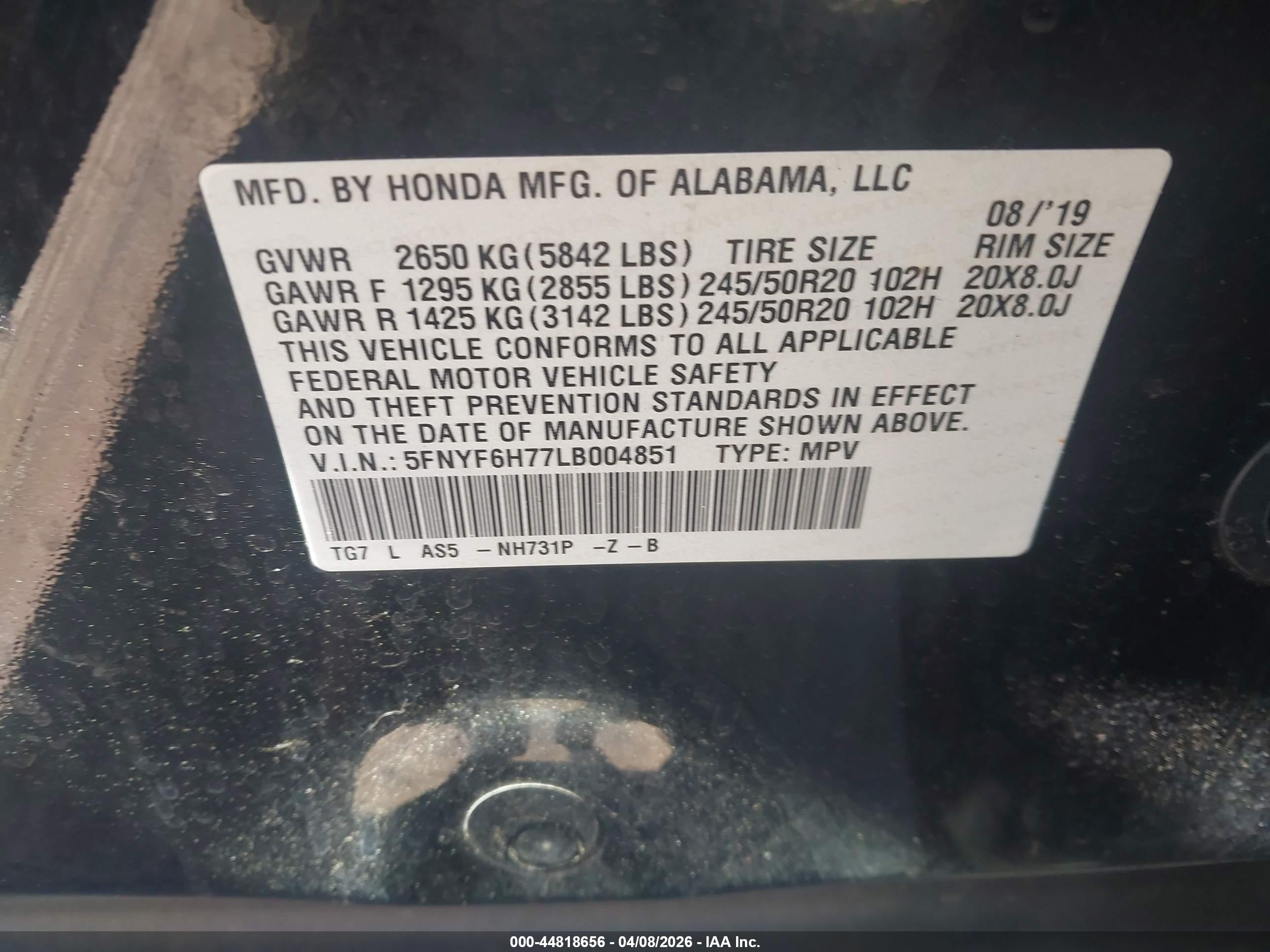 HONDA PILOT image 9
