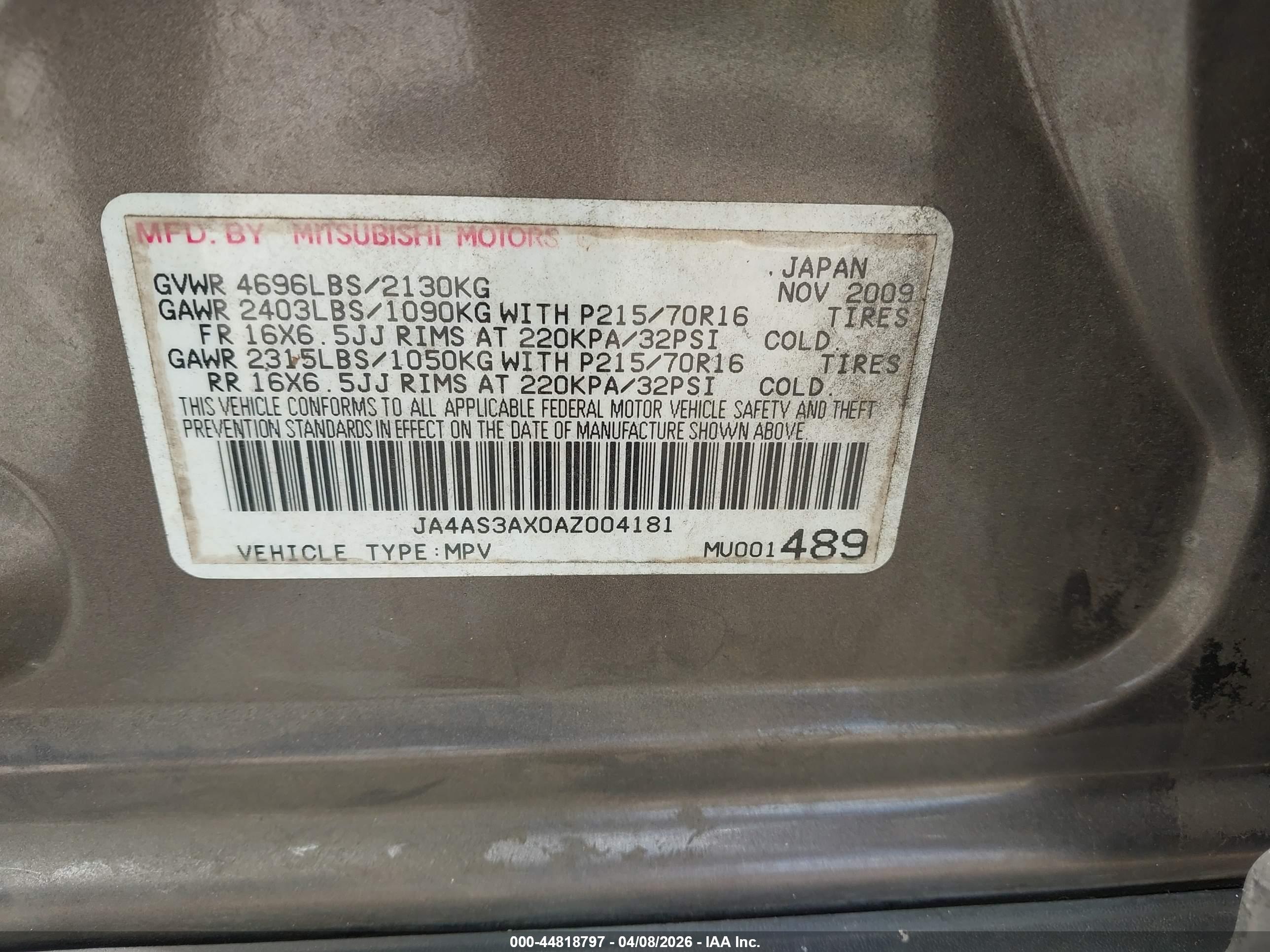 MITSUBISHI OUTLANDER image 9