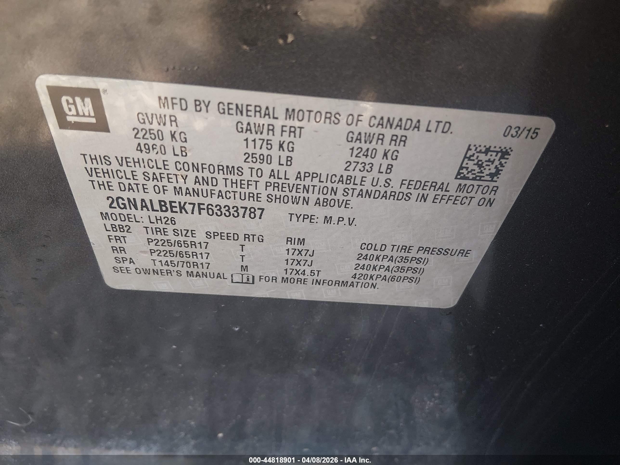 CHEVROLET EQUINOX image 9