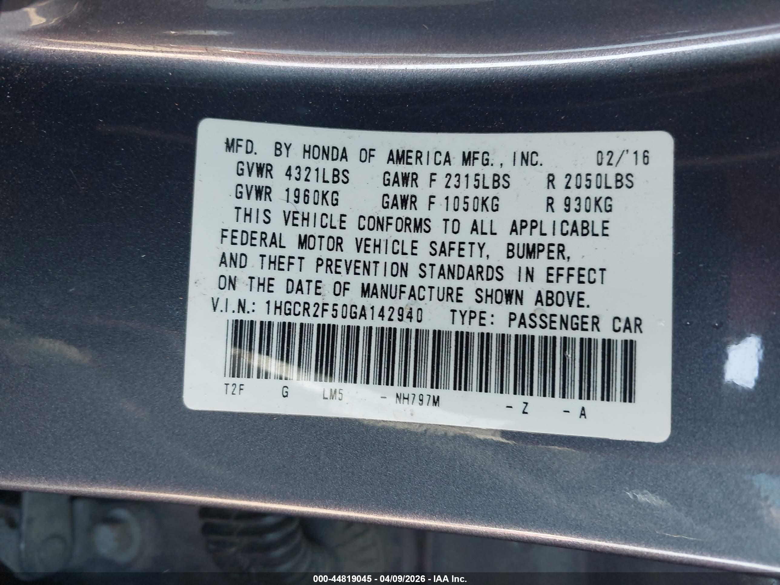 HONDA ACCORD image 9