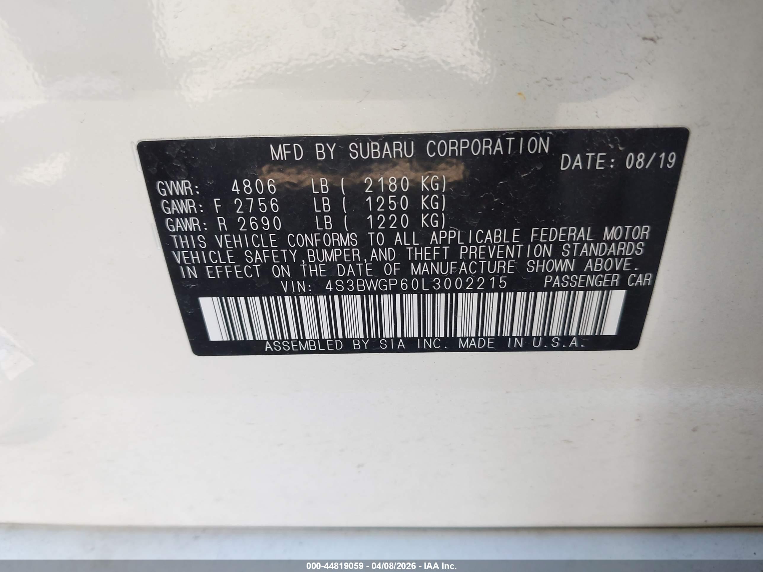SUBARU LEGACY image 9