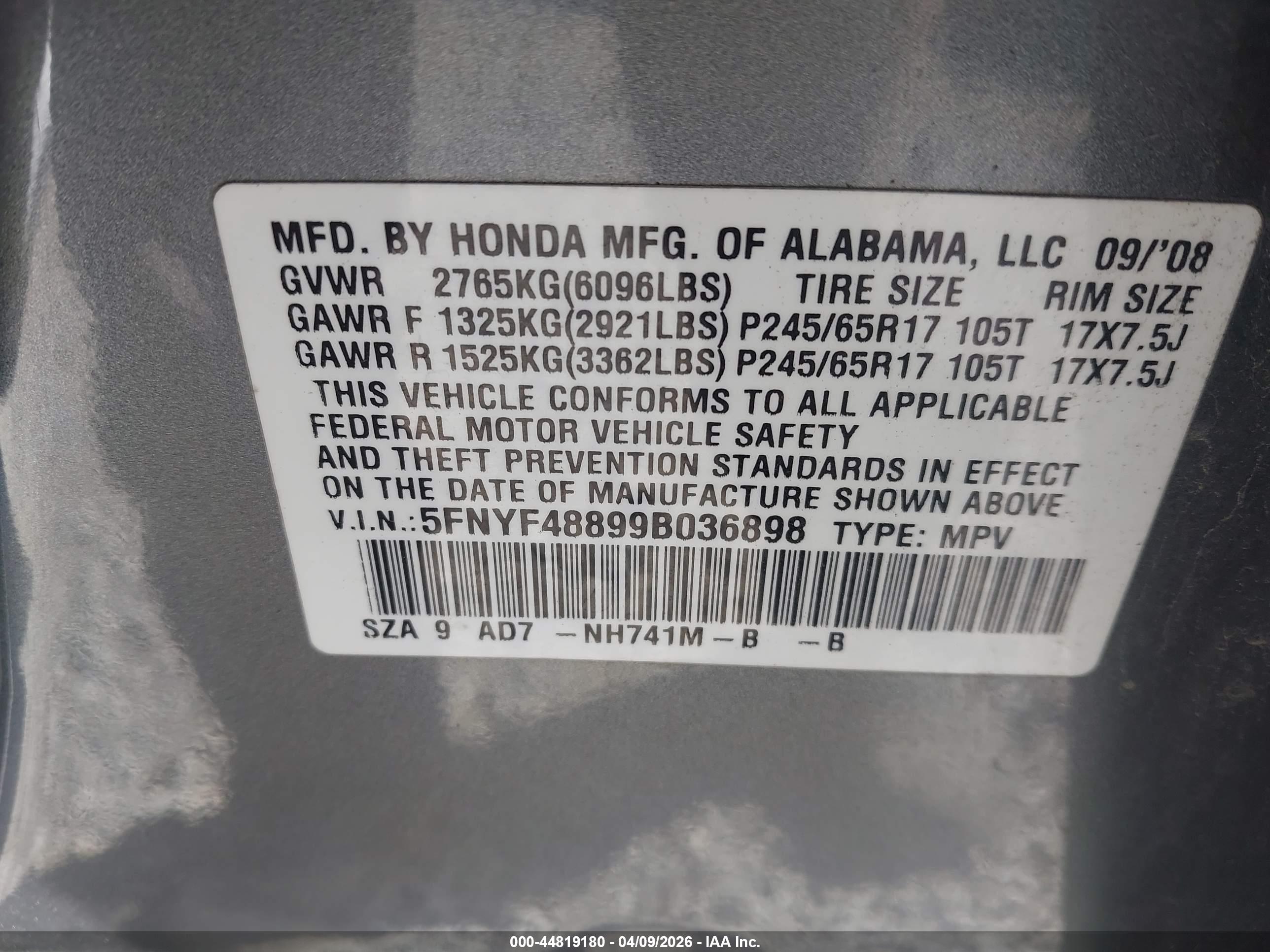 HONDA PILOT image 9