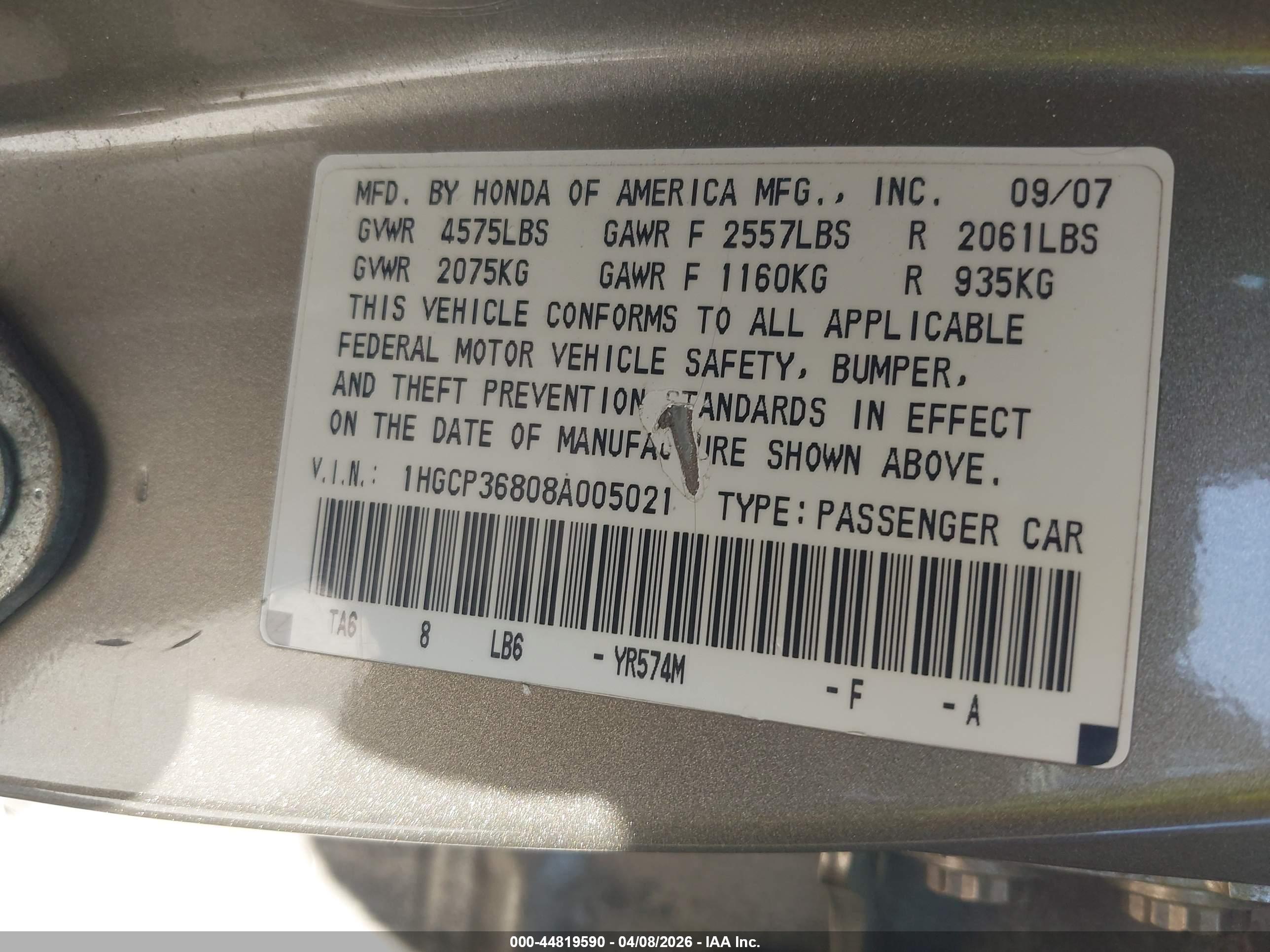 HONDA ACCORD image 9
