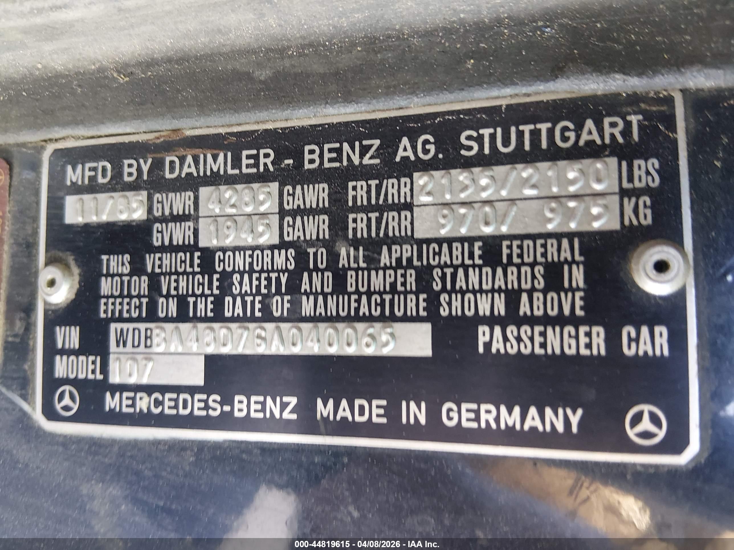 MERCEDES-BENZ 560 image 9