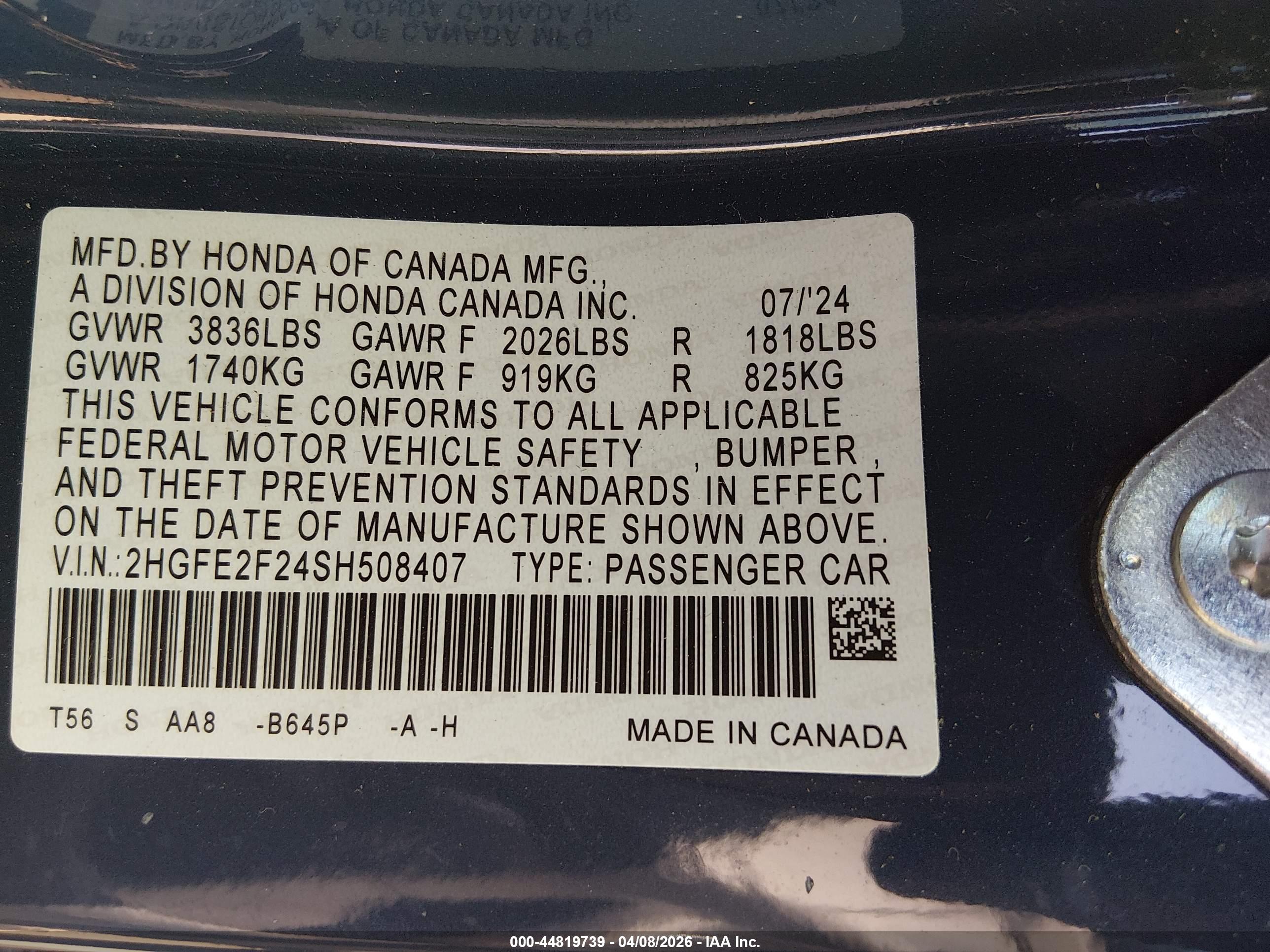 HONDA CIVIC image 9