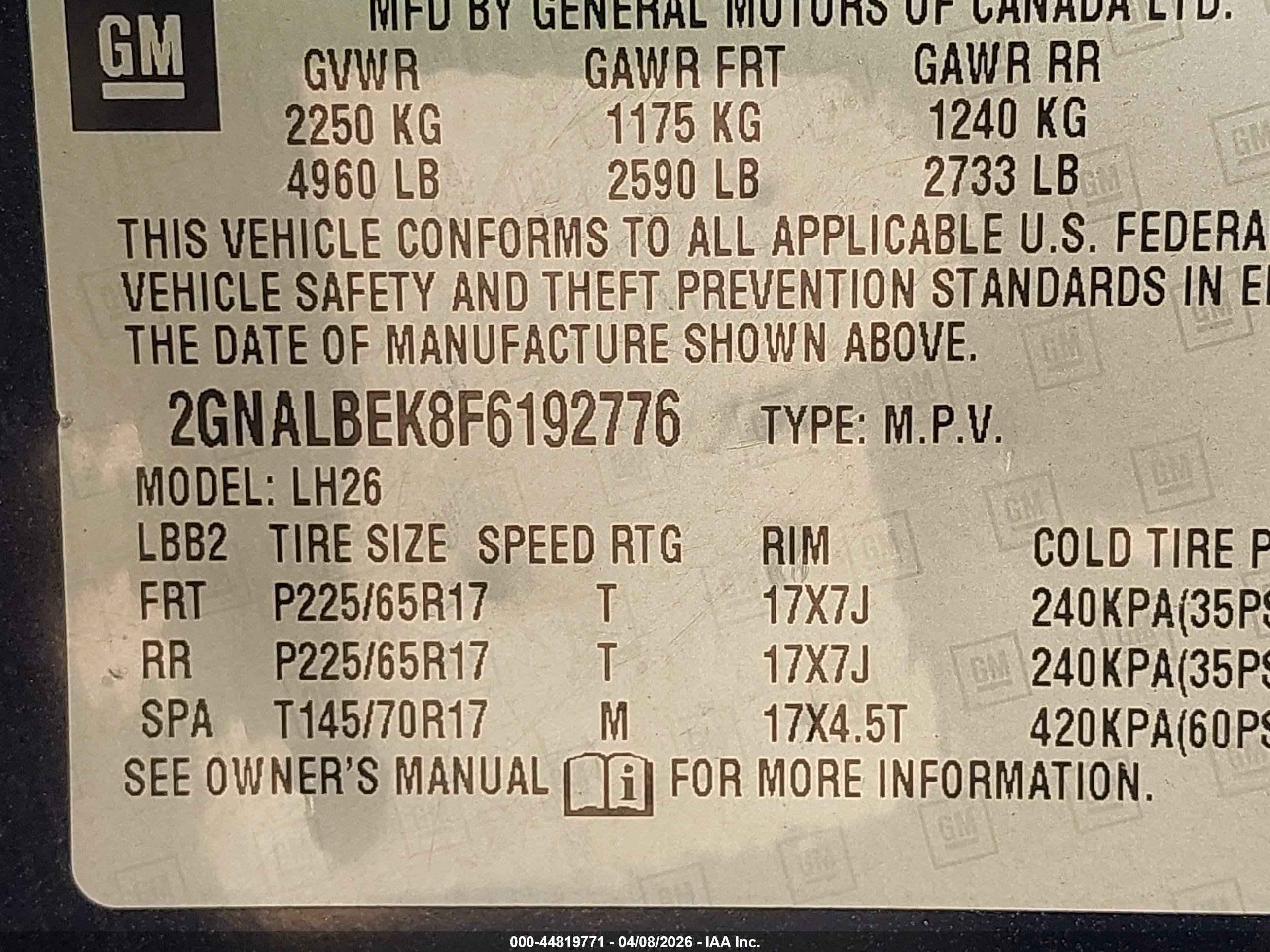 CHEVROLET EQUINOX image 9