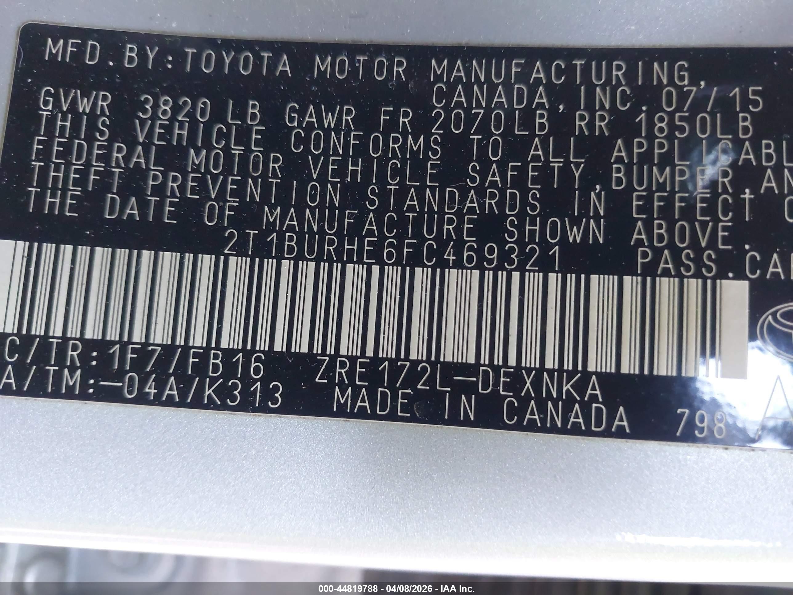 TOYOTA COROLLA image 9