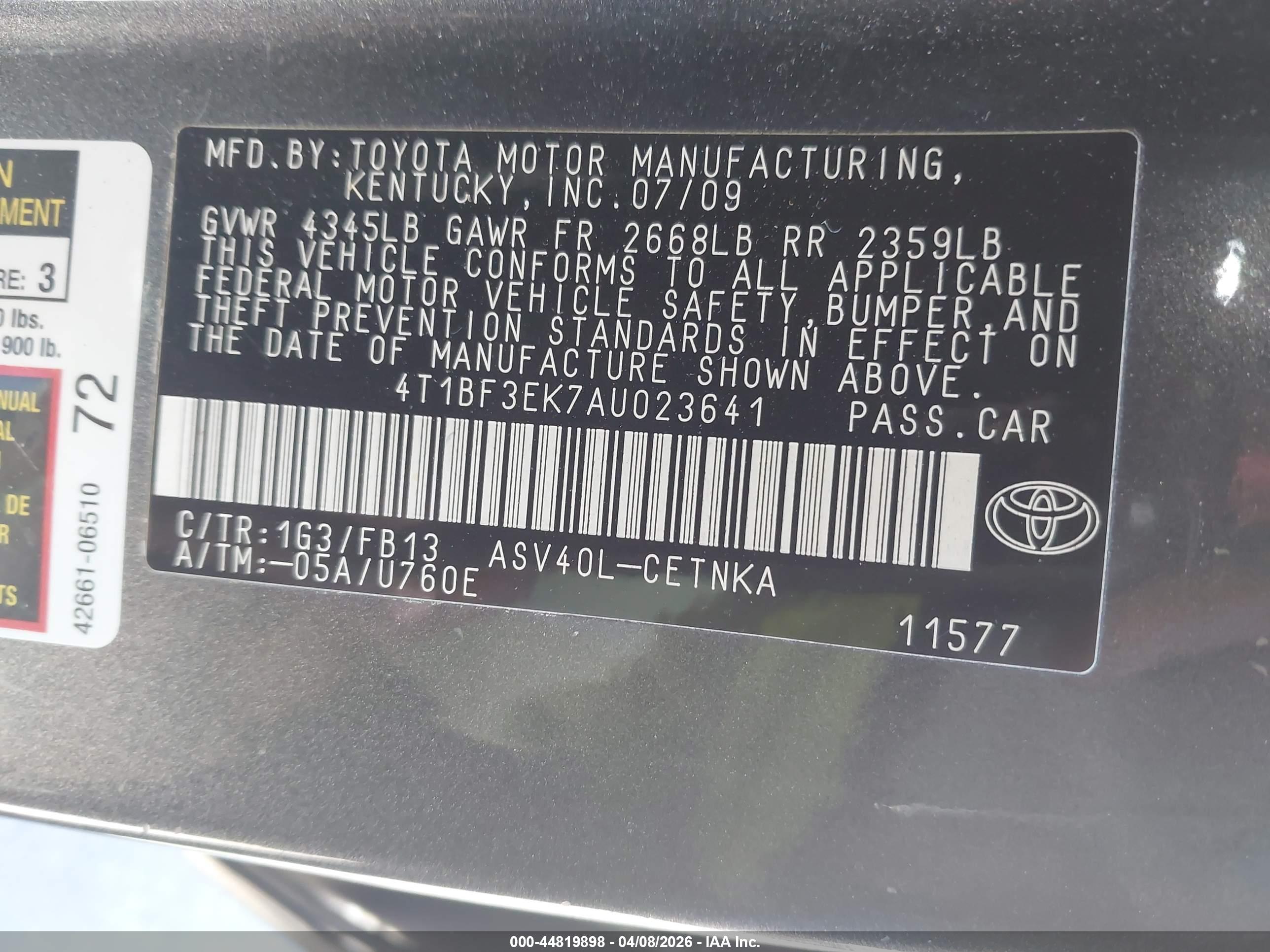 TOYOTA CAMRY image 9