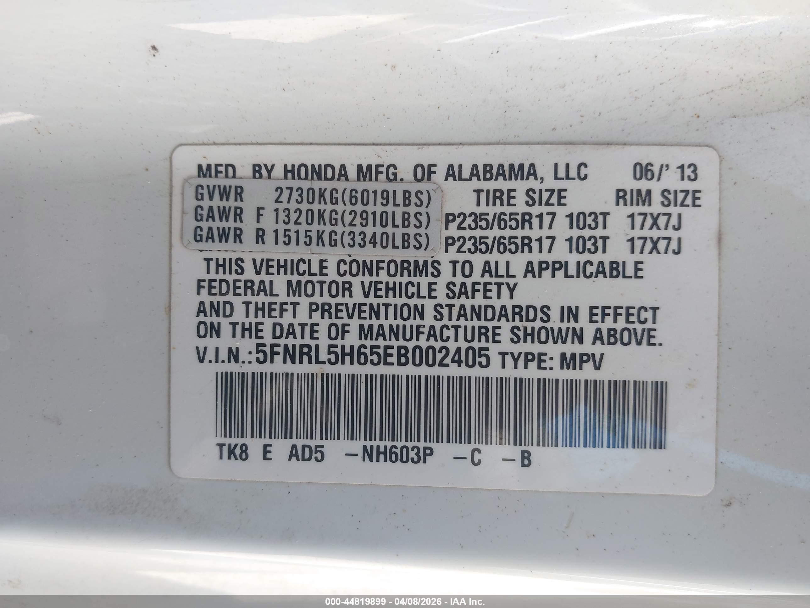 HONDA ODYSSEY image 9