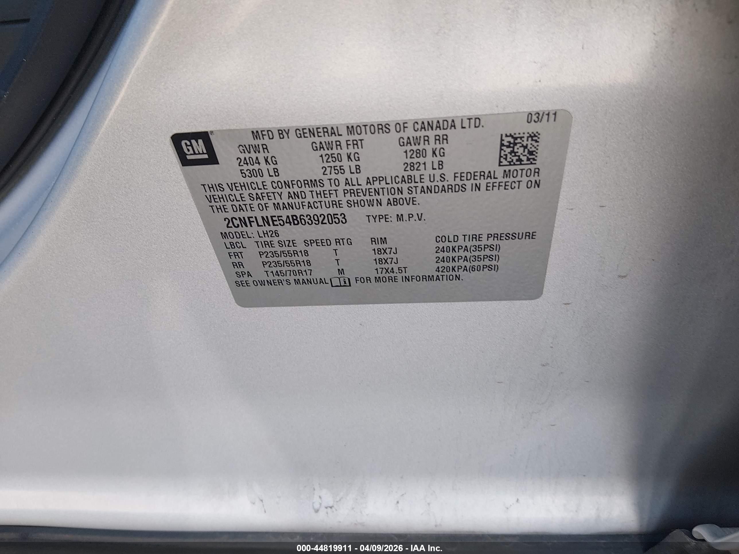 CHEVROLET EQUINOX image 9