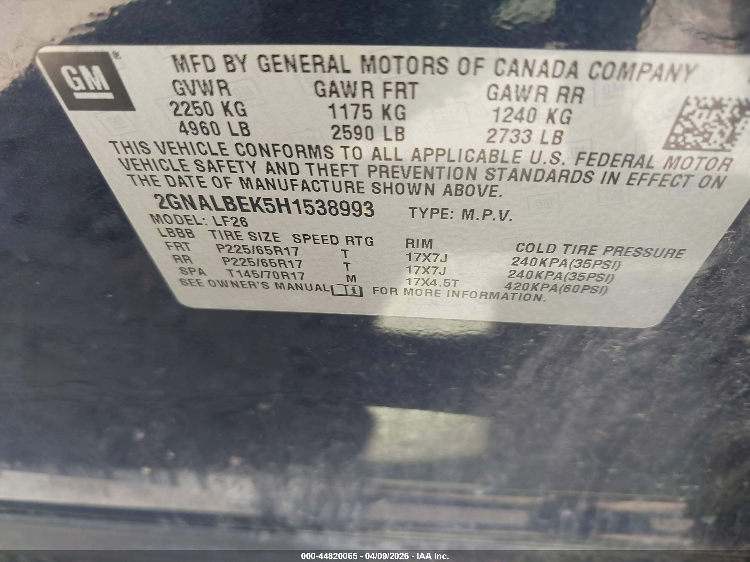 CHEVROLET EQUINOX image 9