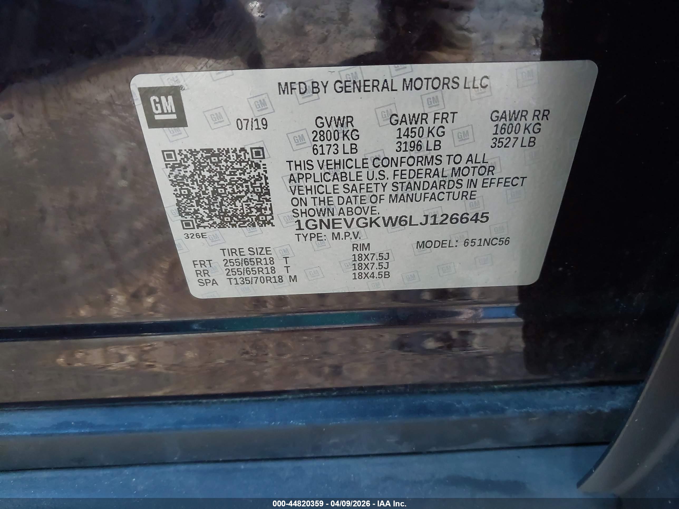 CHEVROLET TRAVERSE image 9
