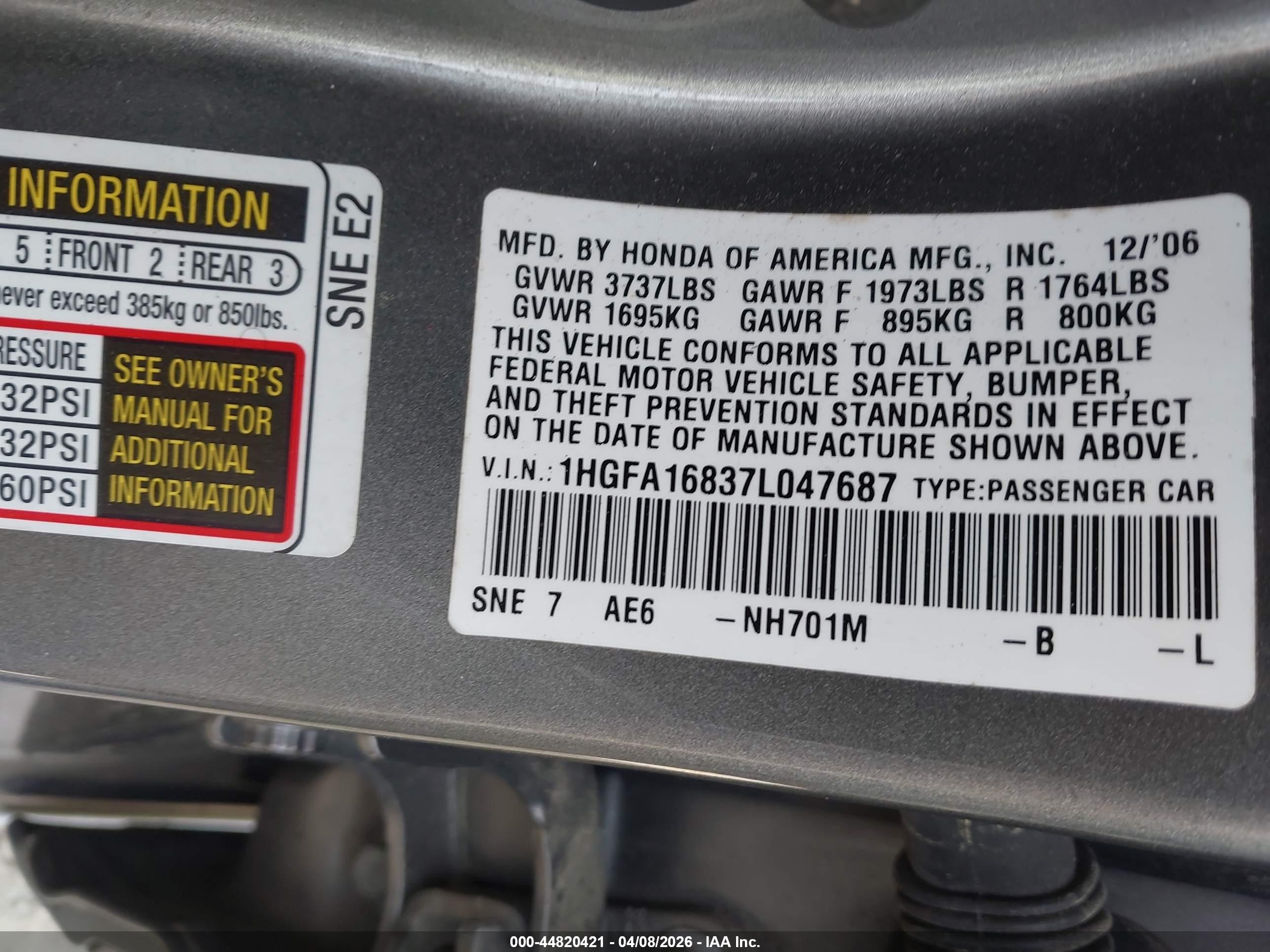 HONDA CIVIC image 9