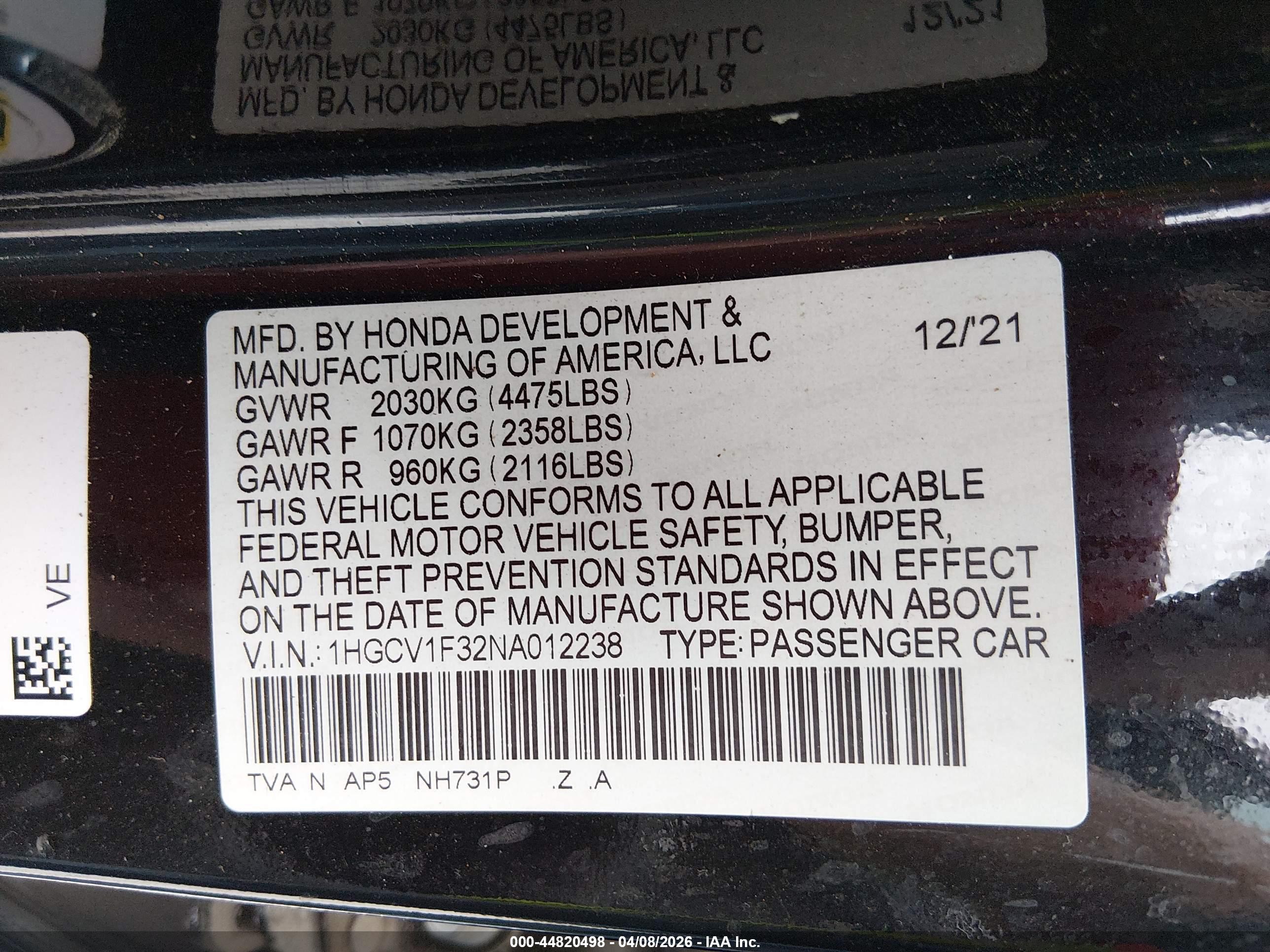 HONDA ACCORD image 9