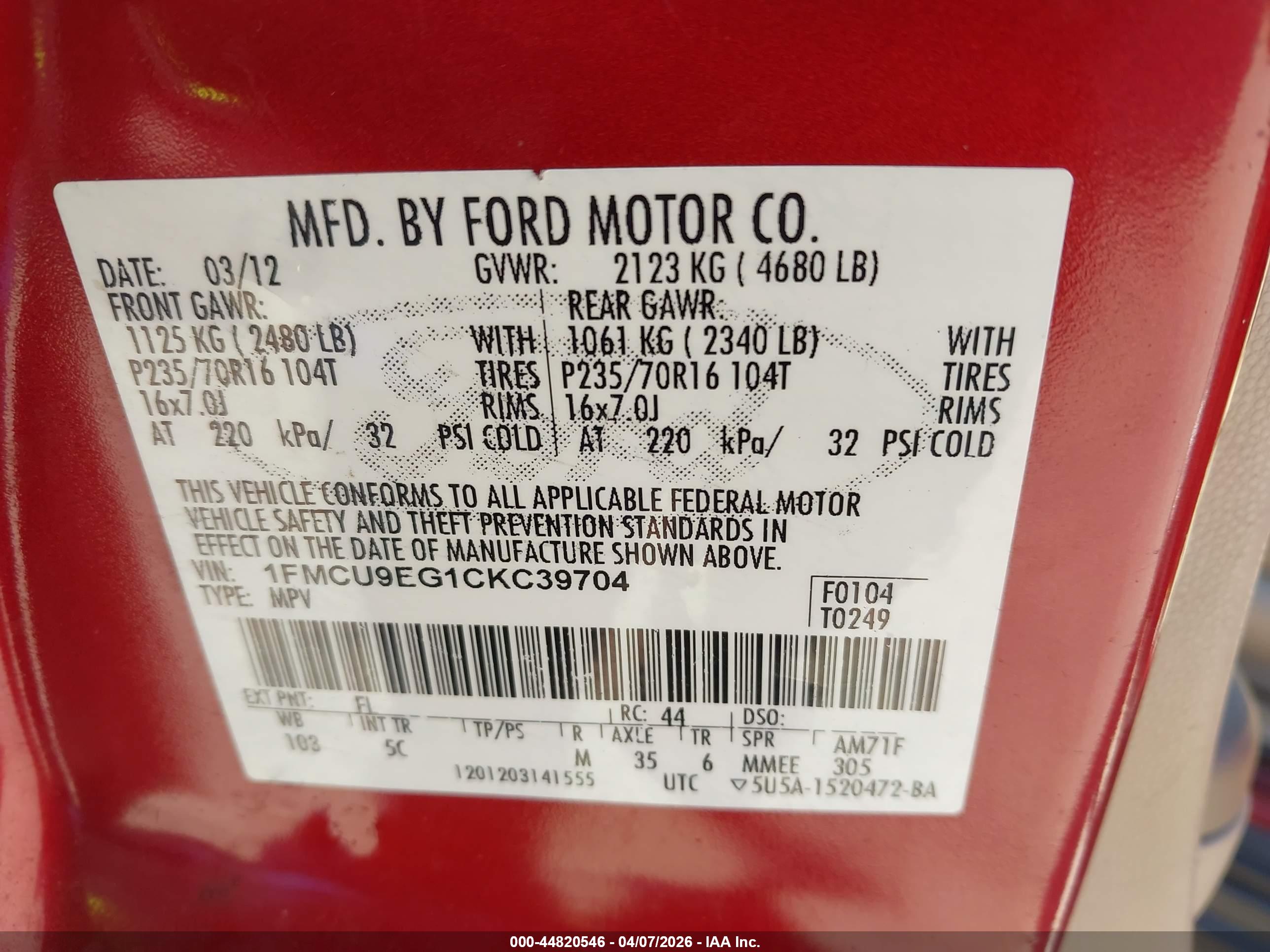 FORD ESCAPE image 9