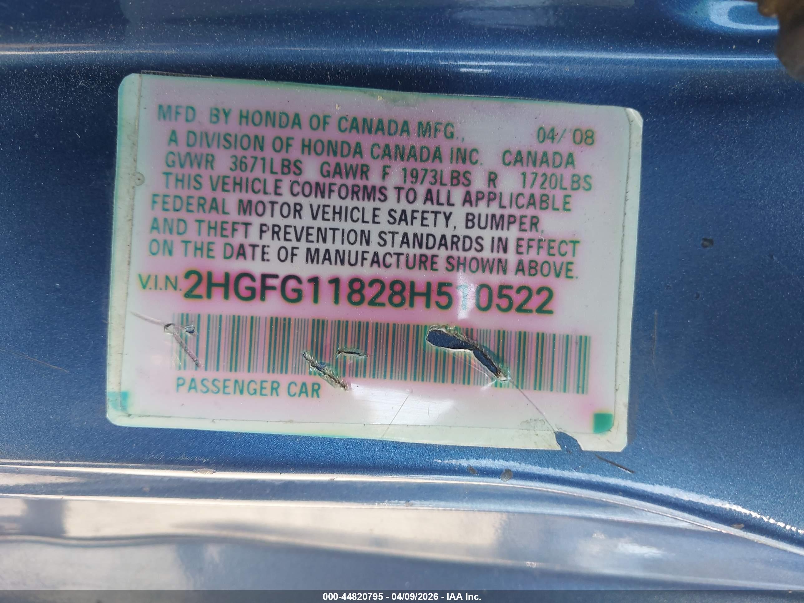 HONDA CIVIC image 9