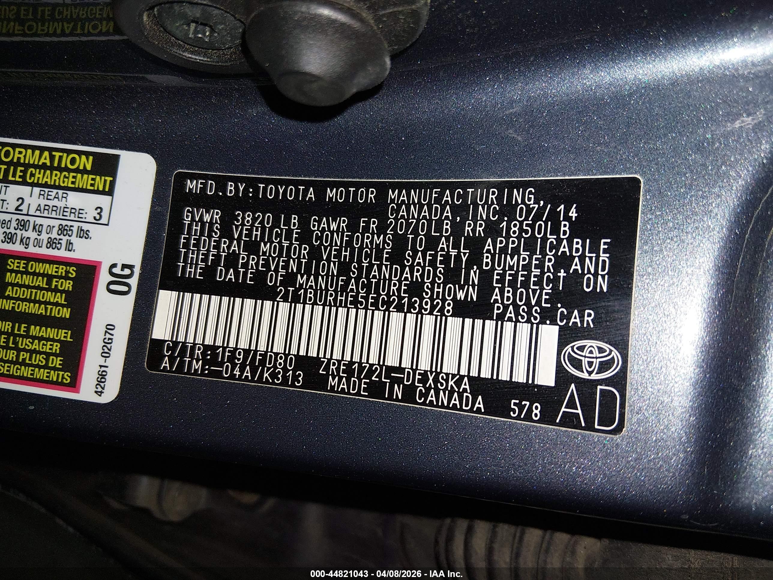 TOYOTA COROLLA image 9