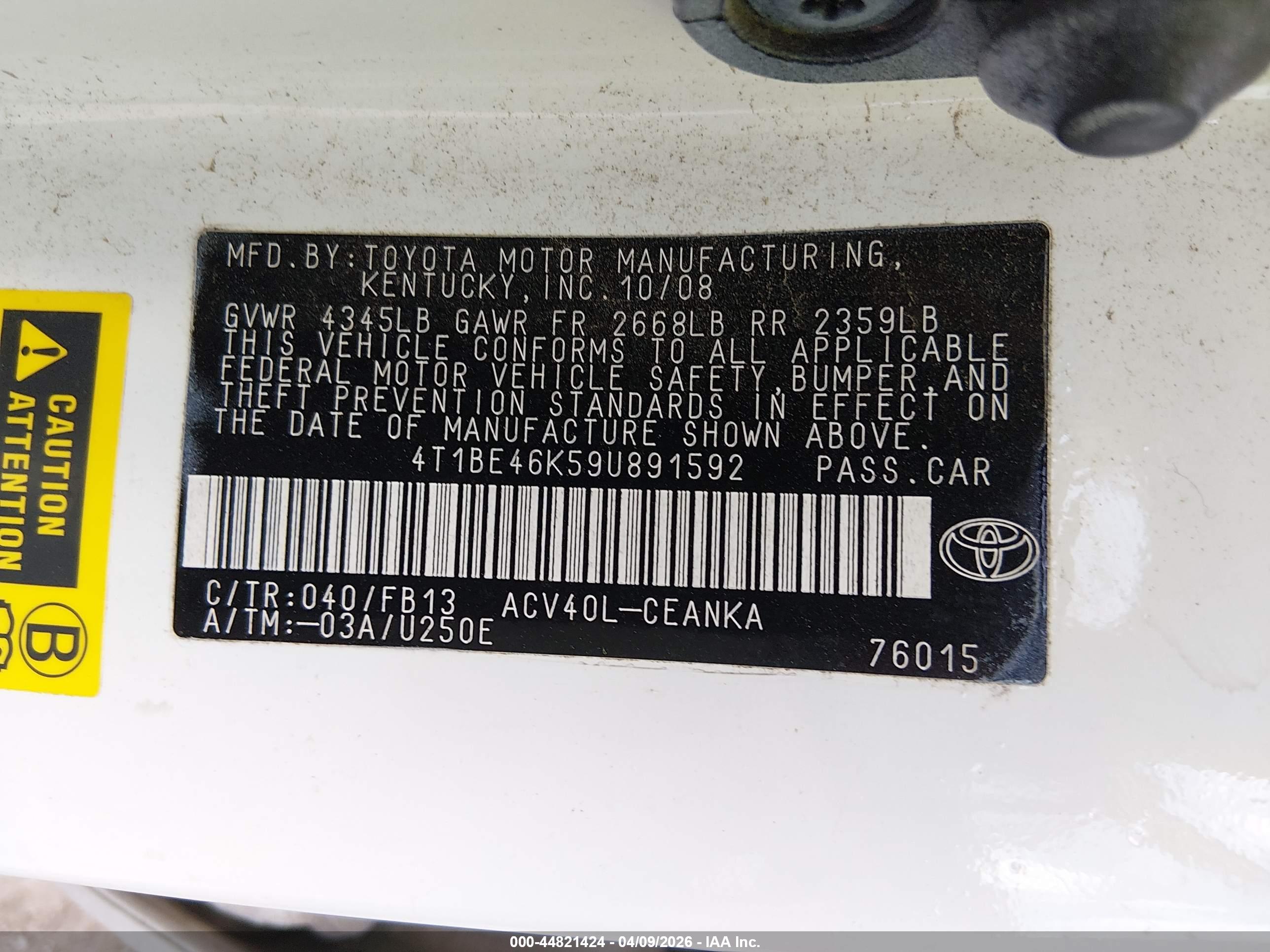 TOYOTA CAMRY image 9