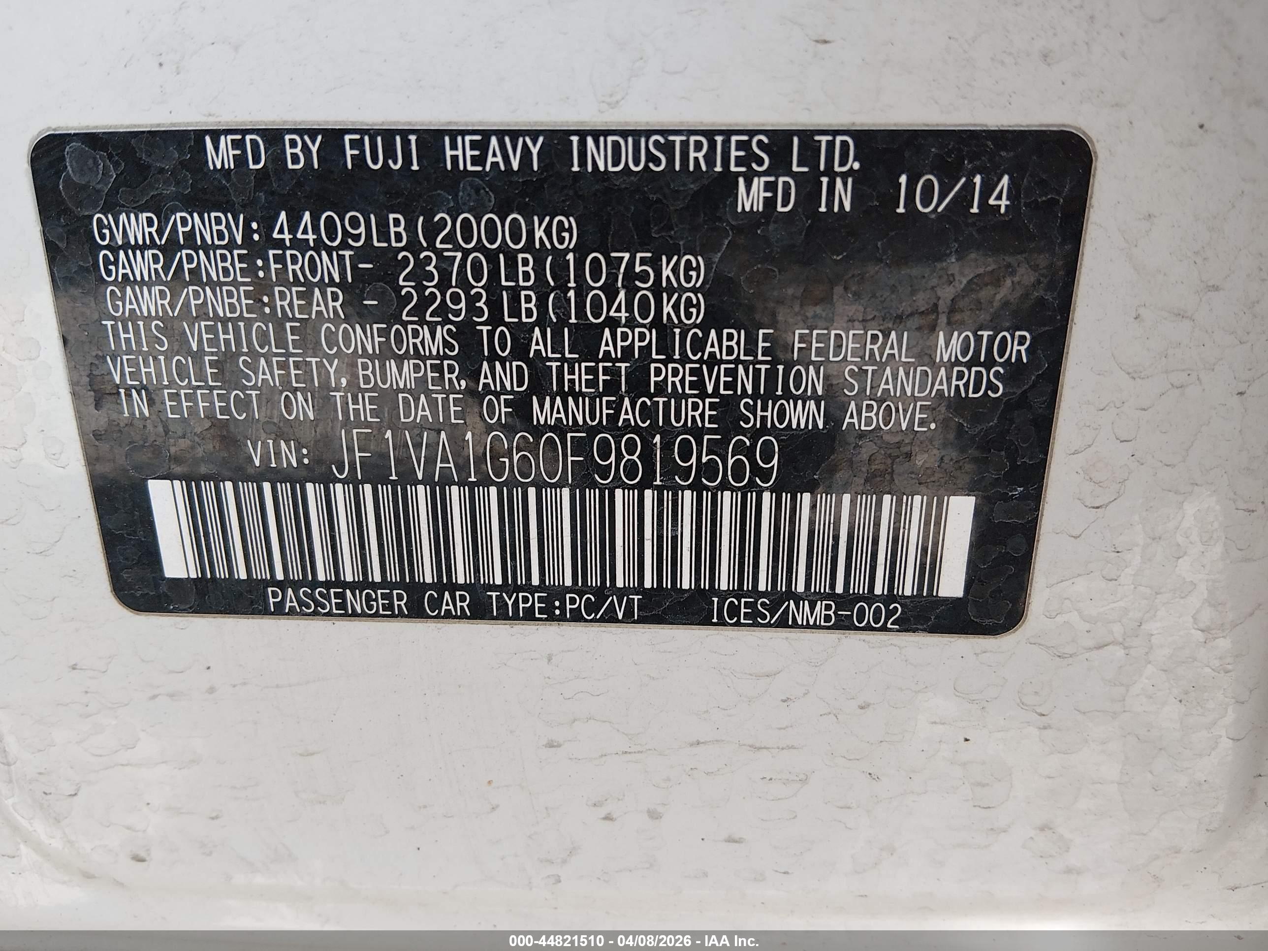 SUBARU WRX image 9