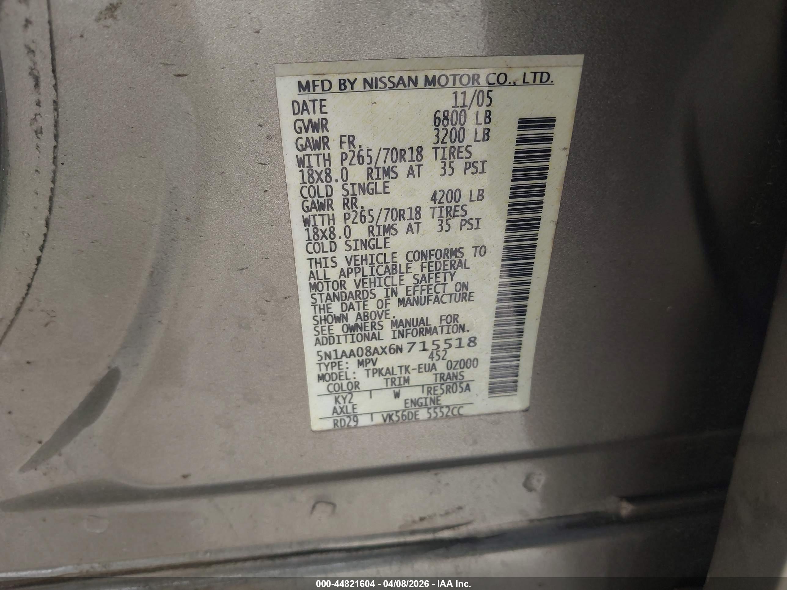 NISSAN ARMADA image 9