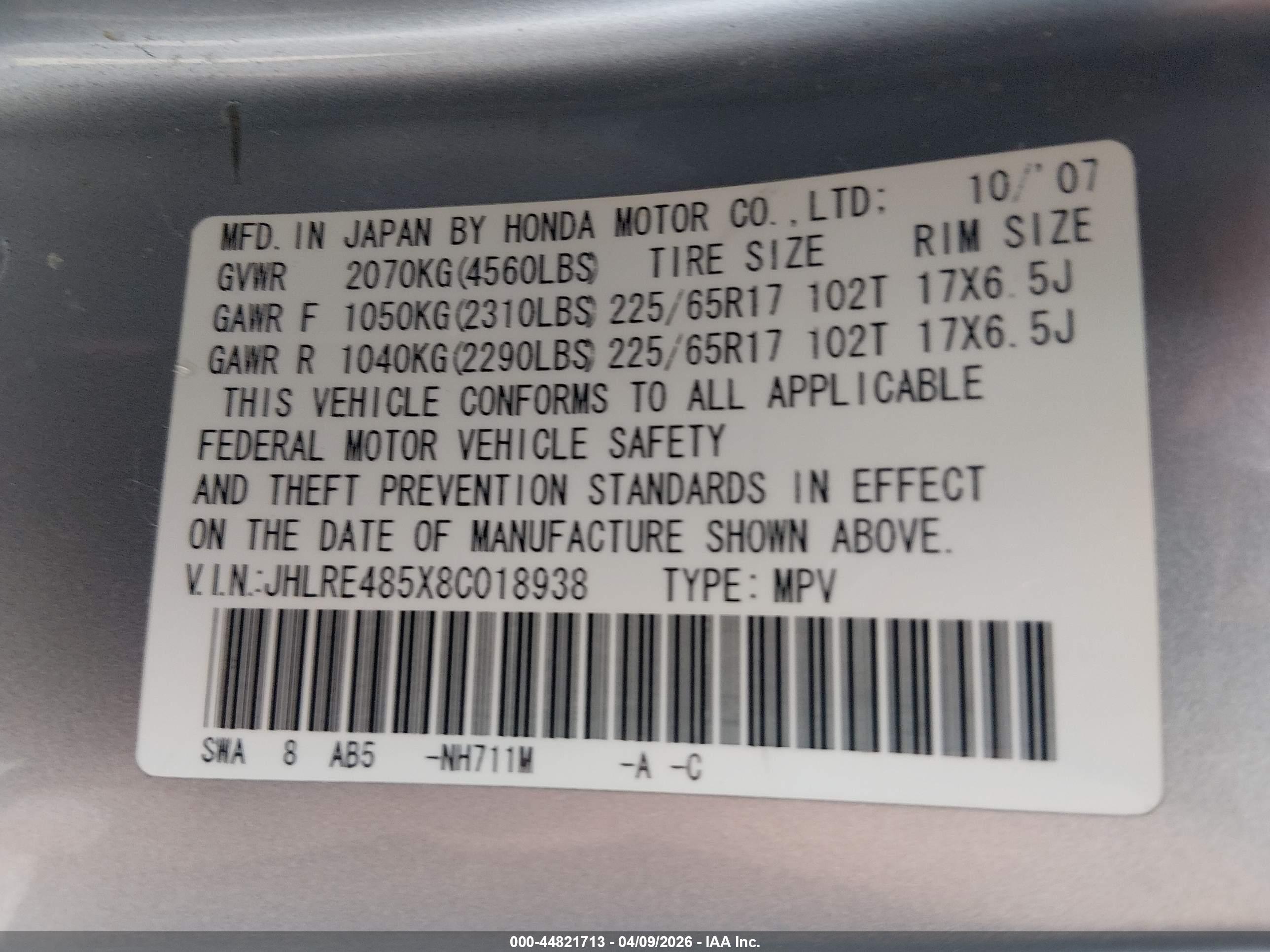HONDA CR-V image 9