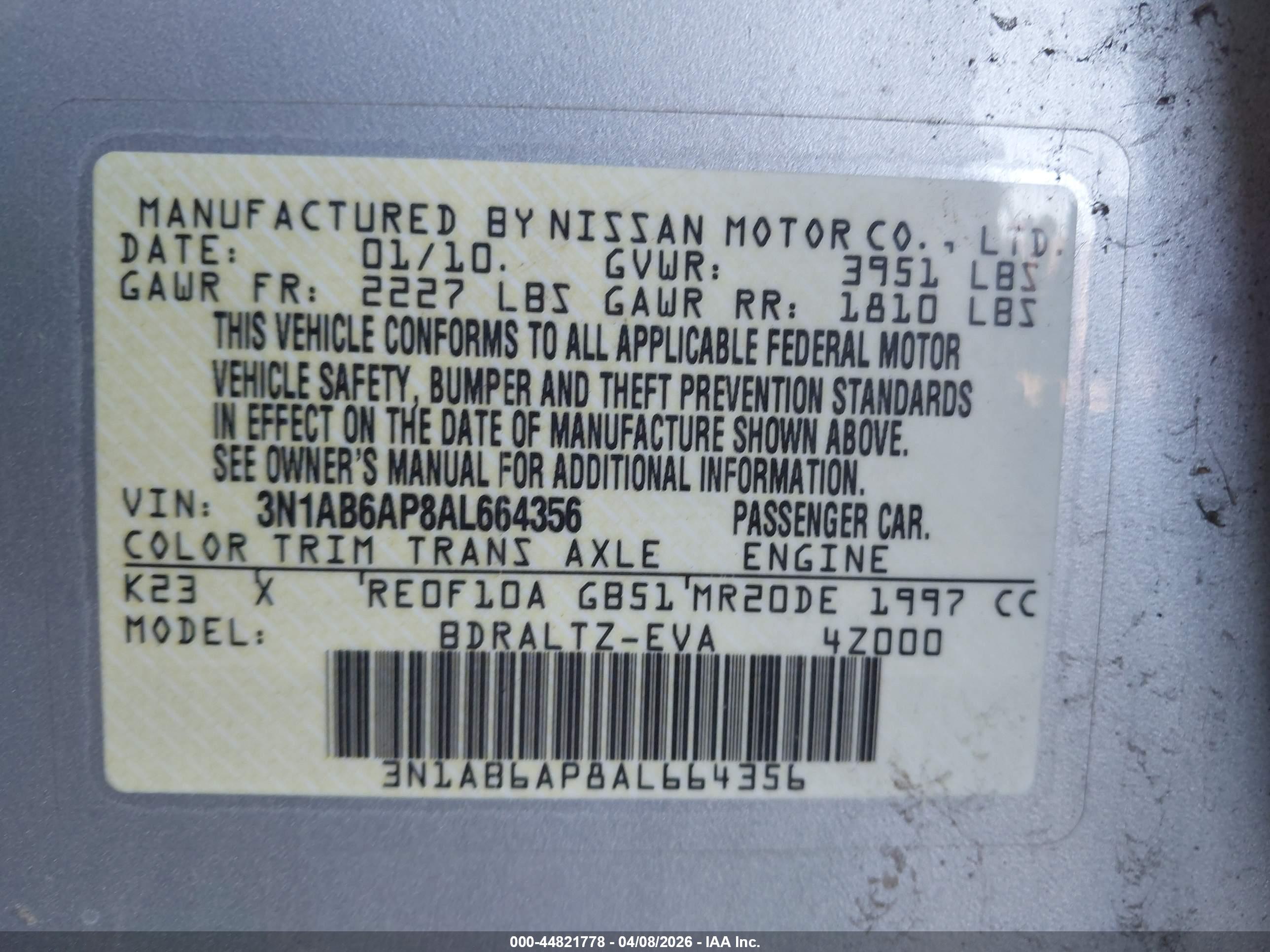 NISSAN SENTRA image 9