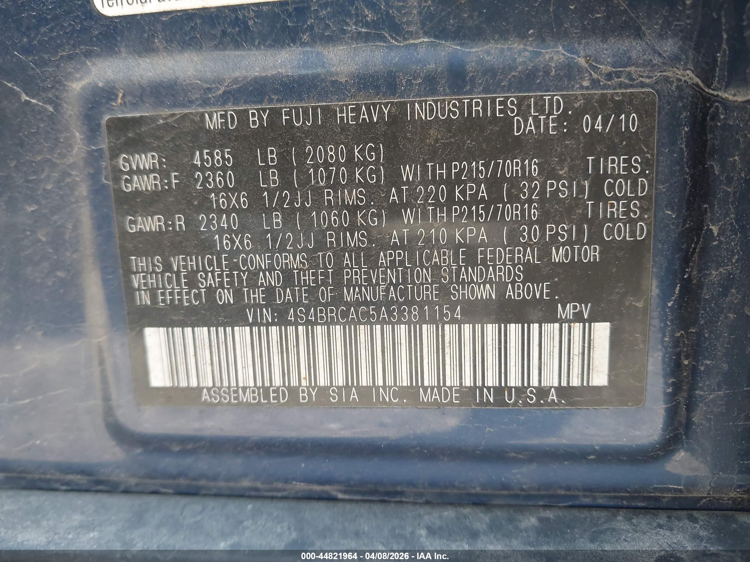 SUBARU OUTBACK image 9
