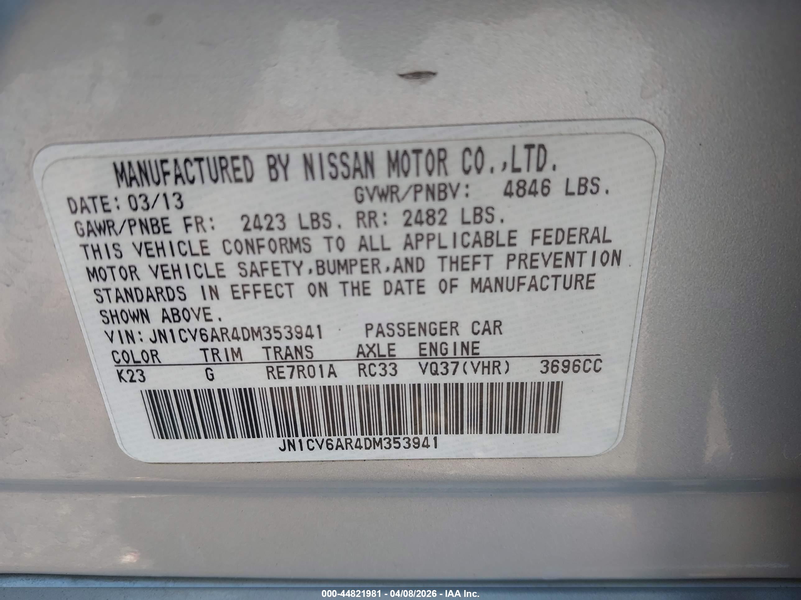 INFINITI G37X image 9