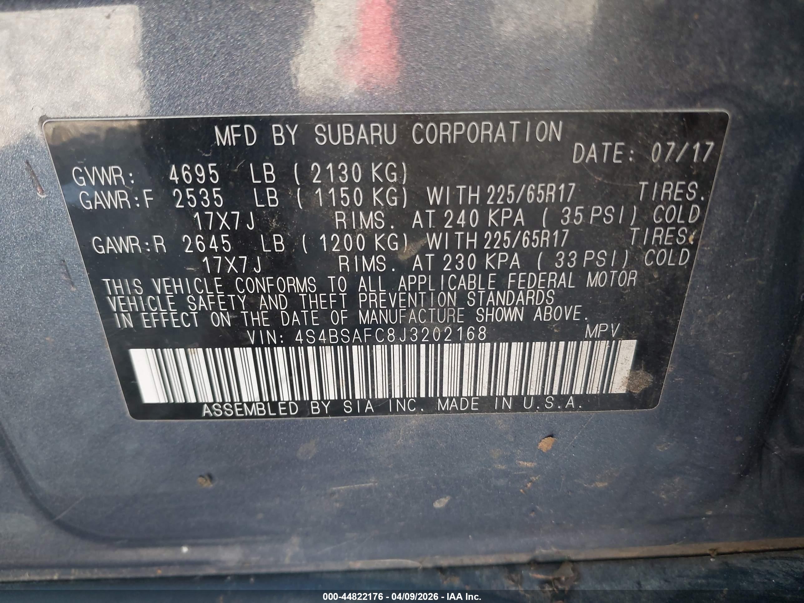 SUBARU OUTBACK image 9