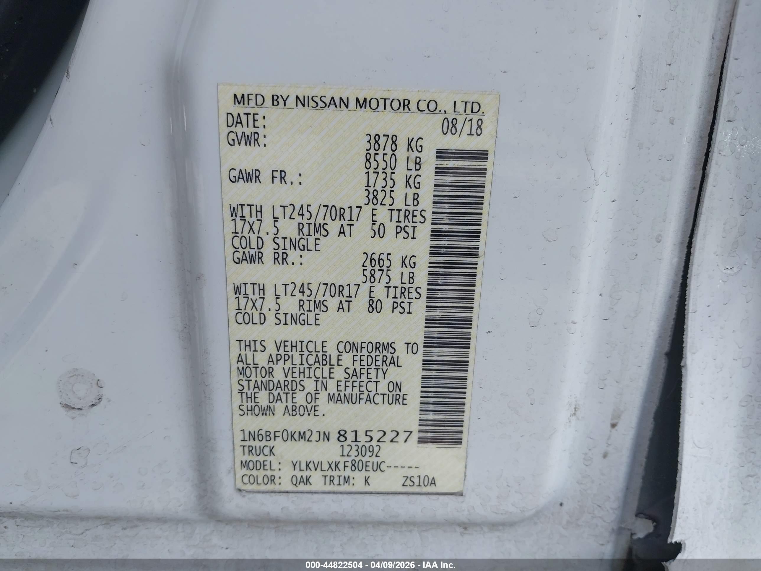 NISSAN NV image 9