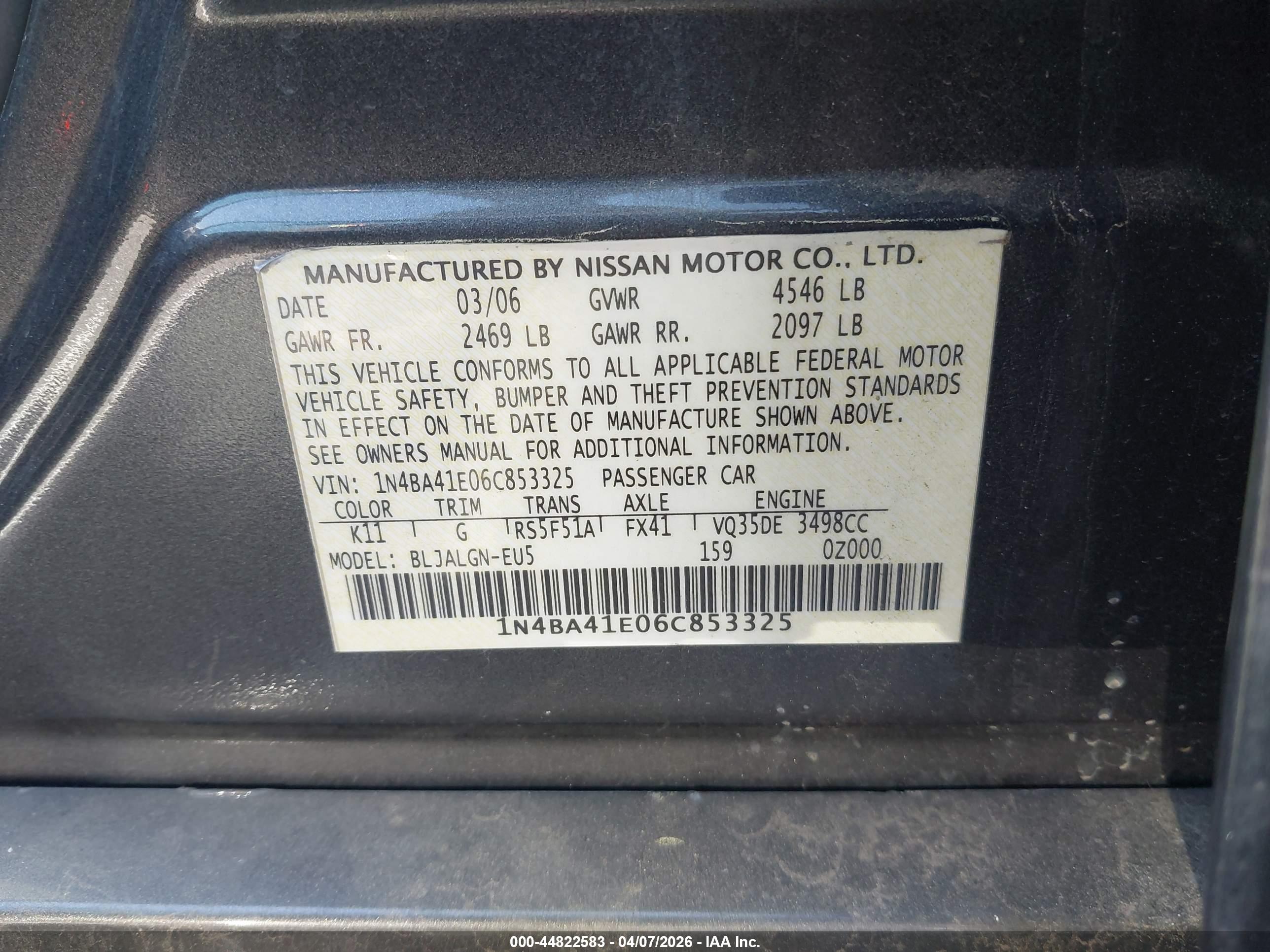 NISSAN MAXIMA image 9