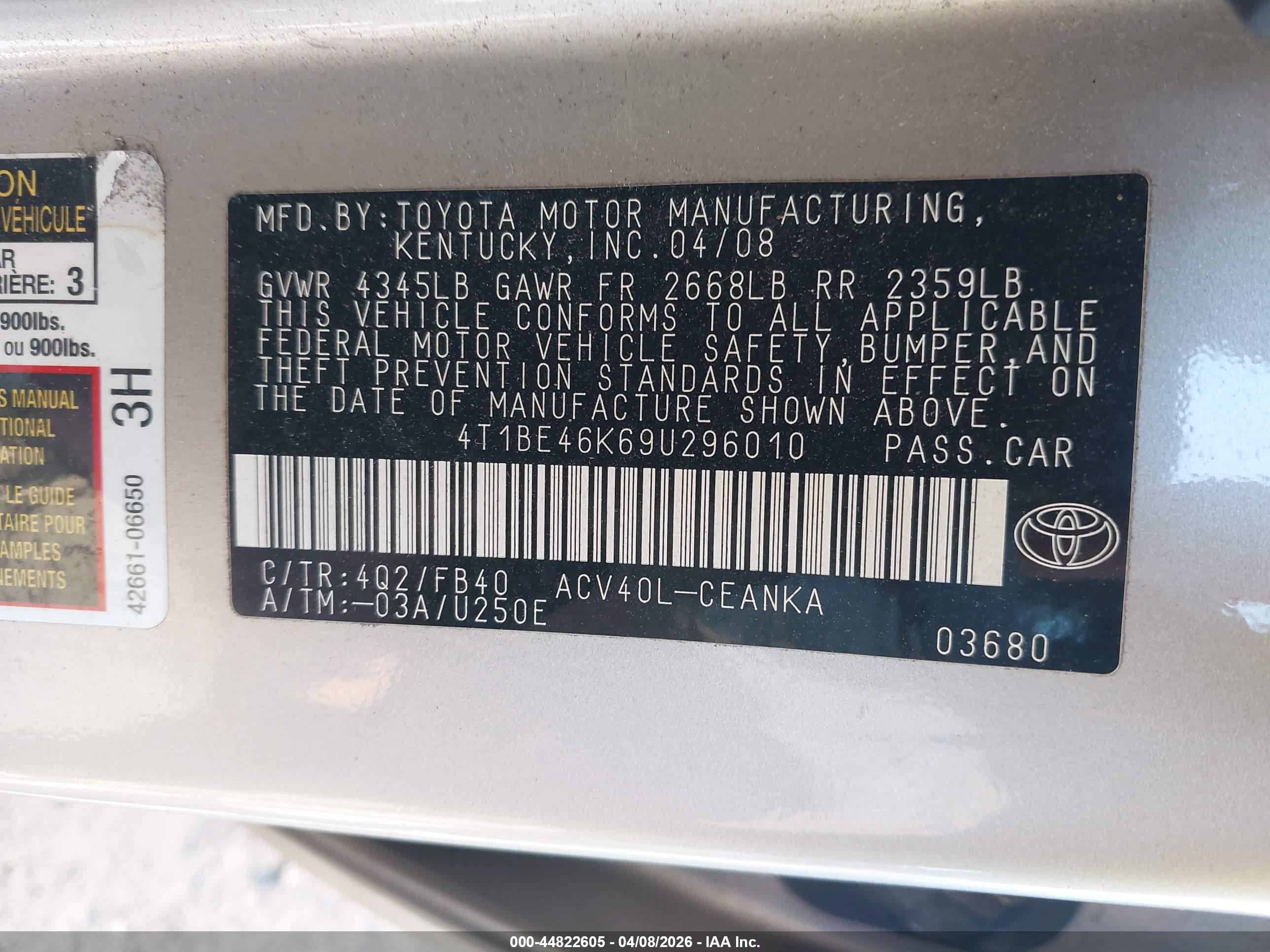 TOYOTA CAMRY image 9