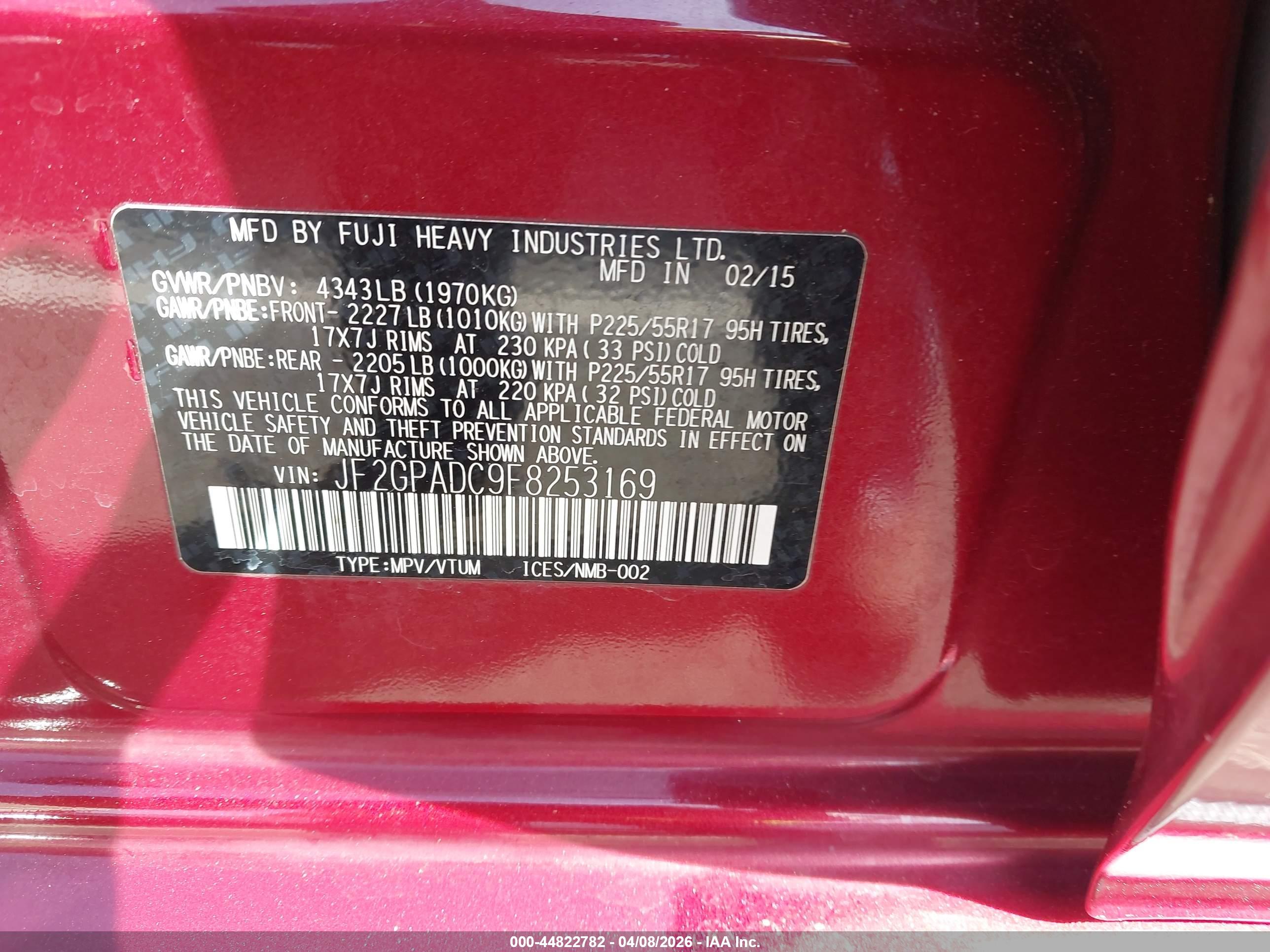 SUBARU XV image 9