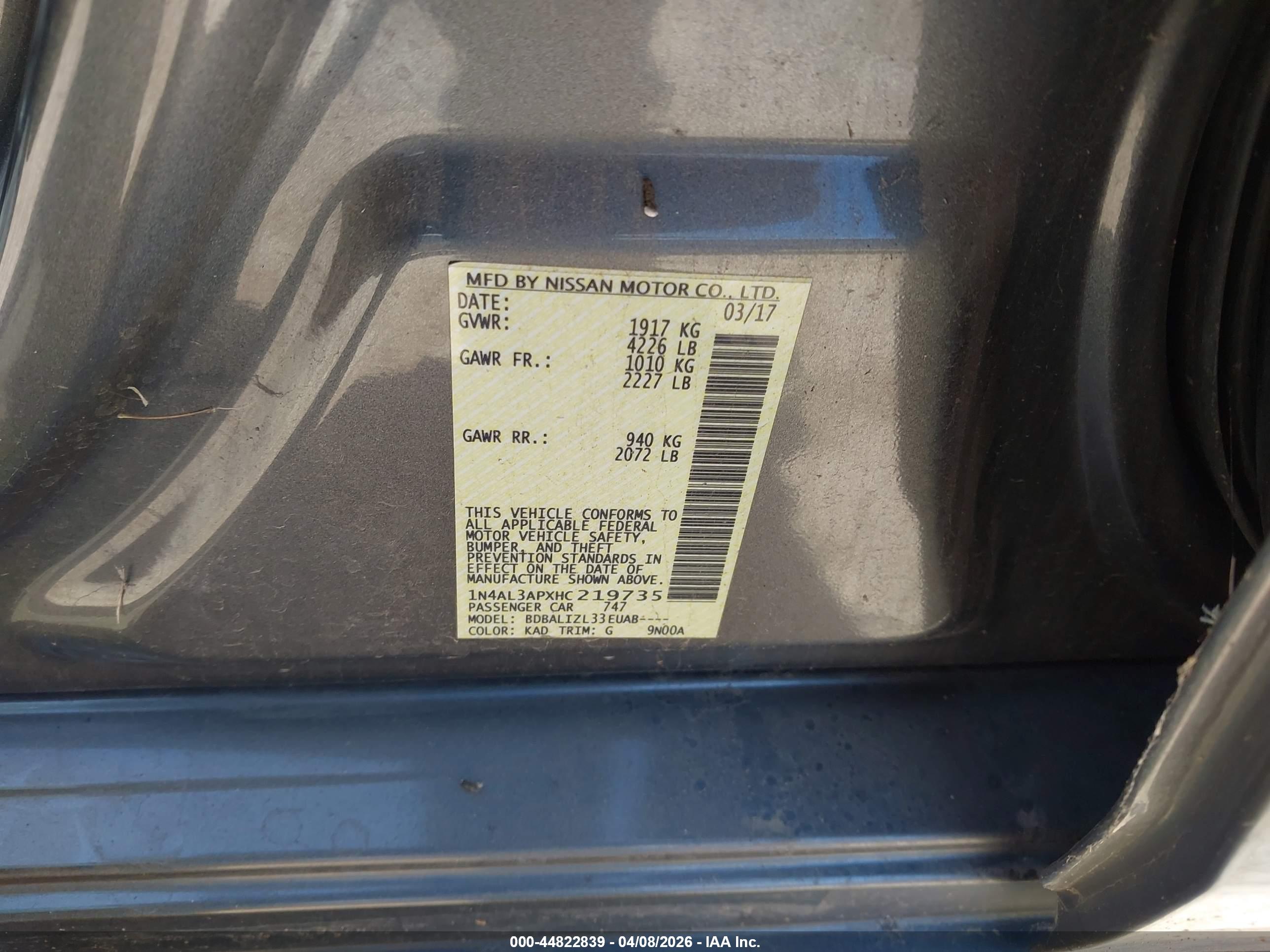 NISSAN ALTIMA image 9
