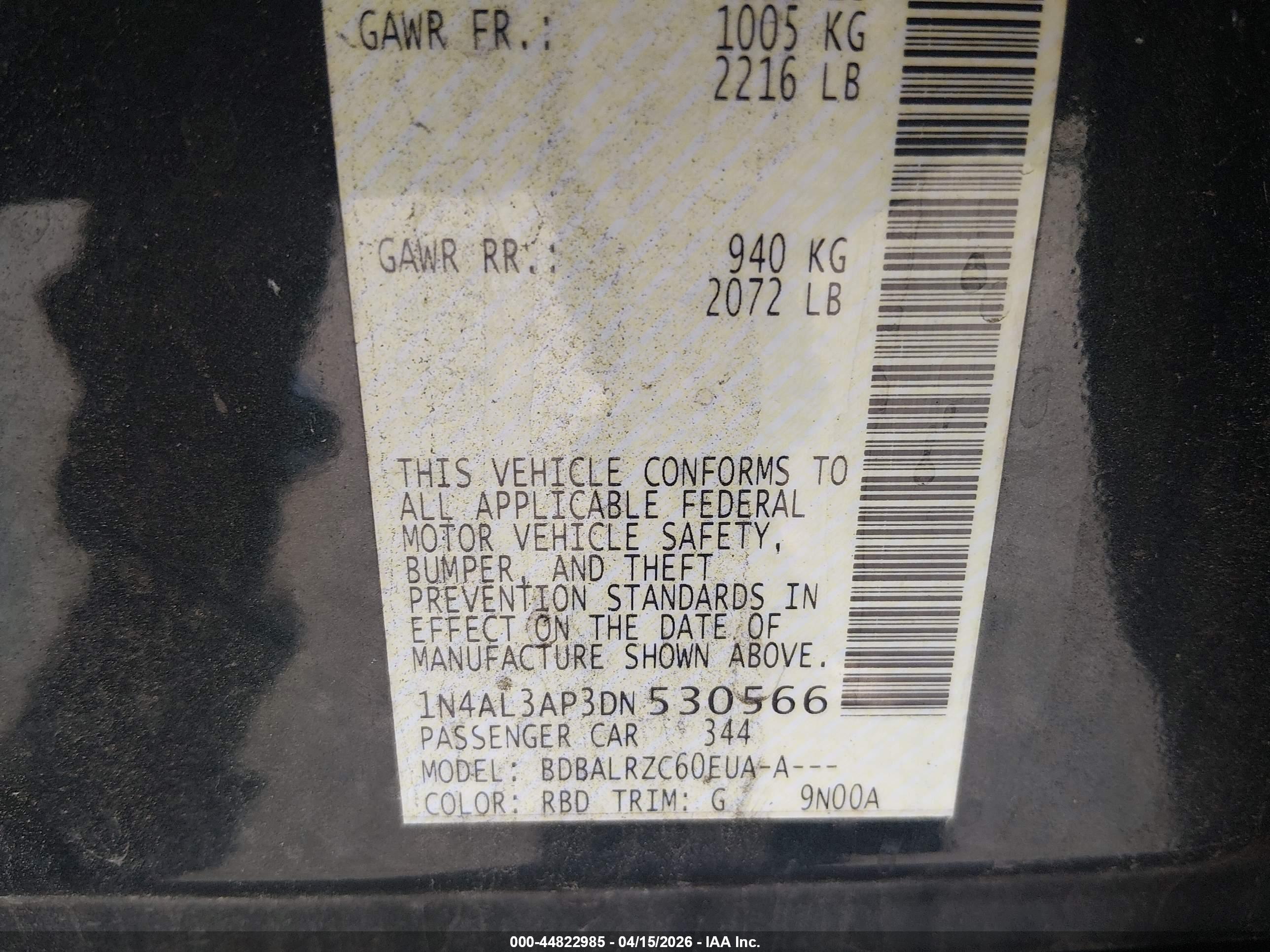 NISSAN ALTIMA image 9