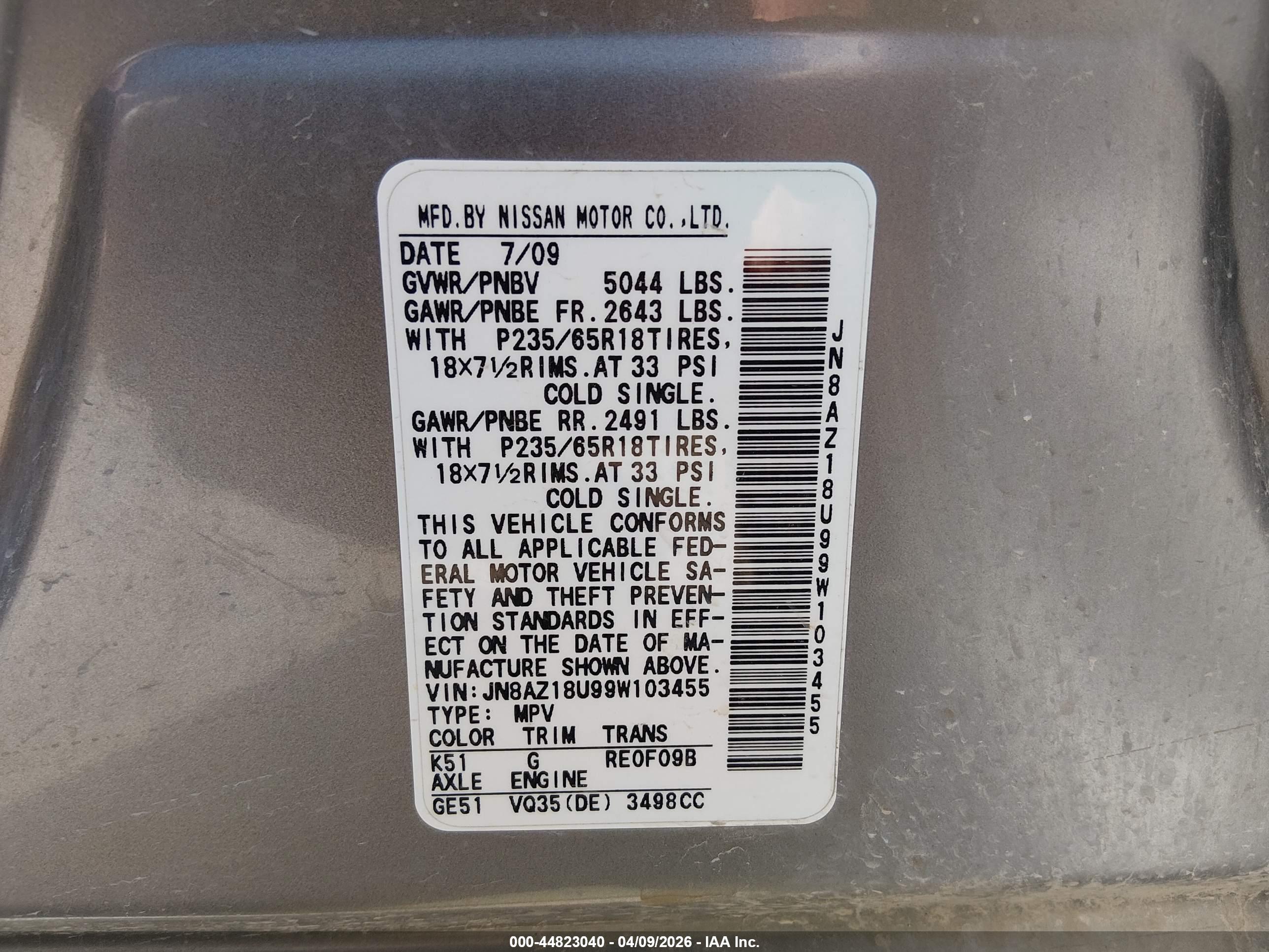 NISSAN MURANO image 9