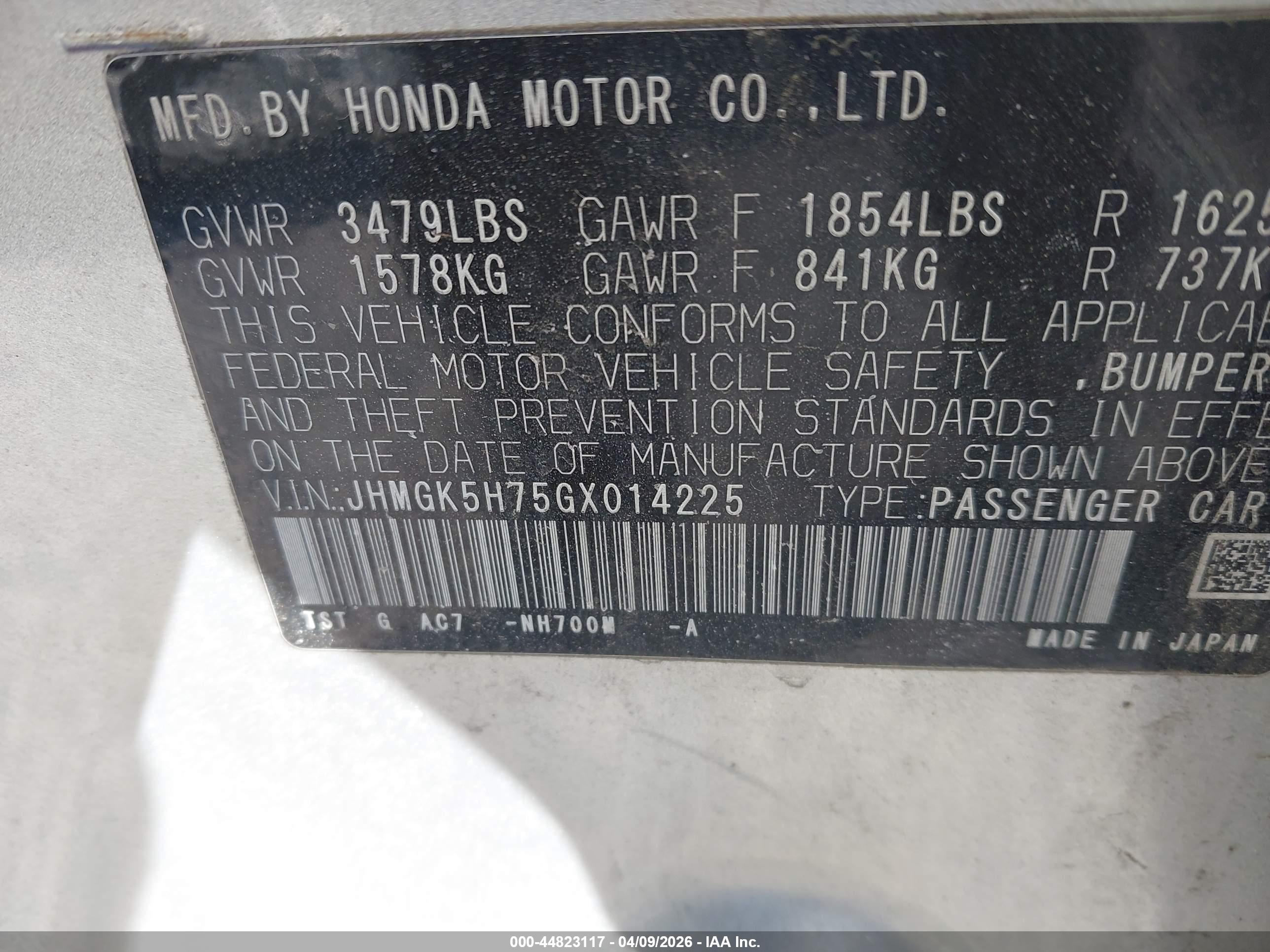 HONDA FIT image 9