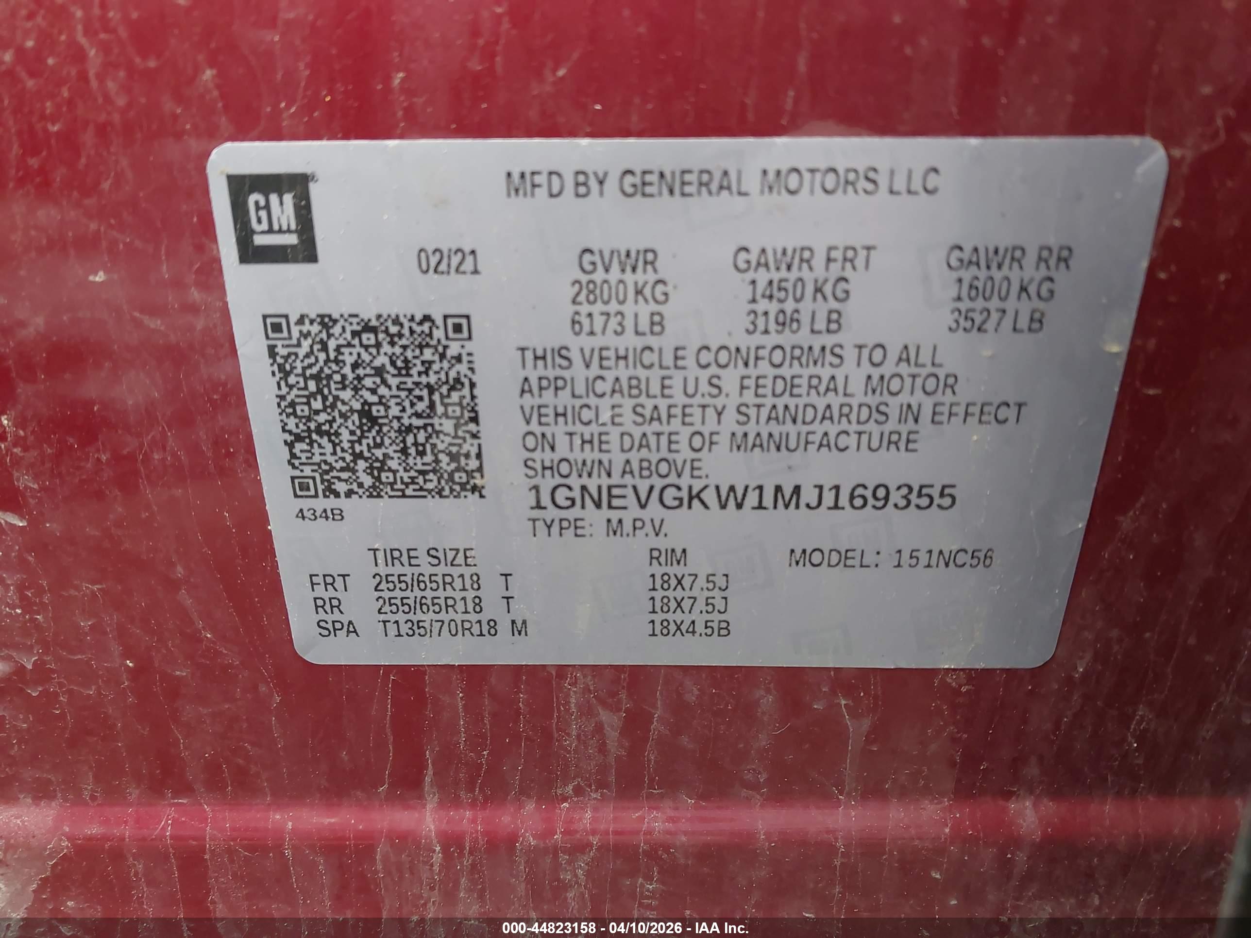 CHEVROLET TRAVERSE image 9