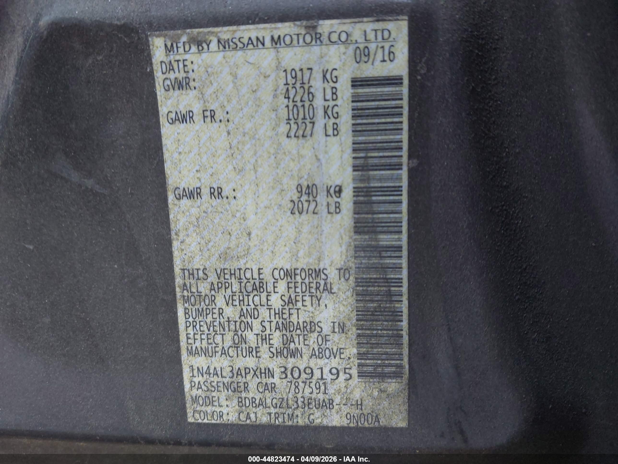 NISSAN ALTIMA image 9