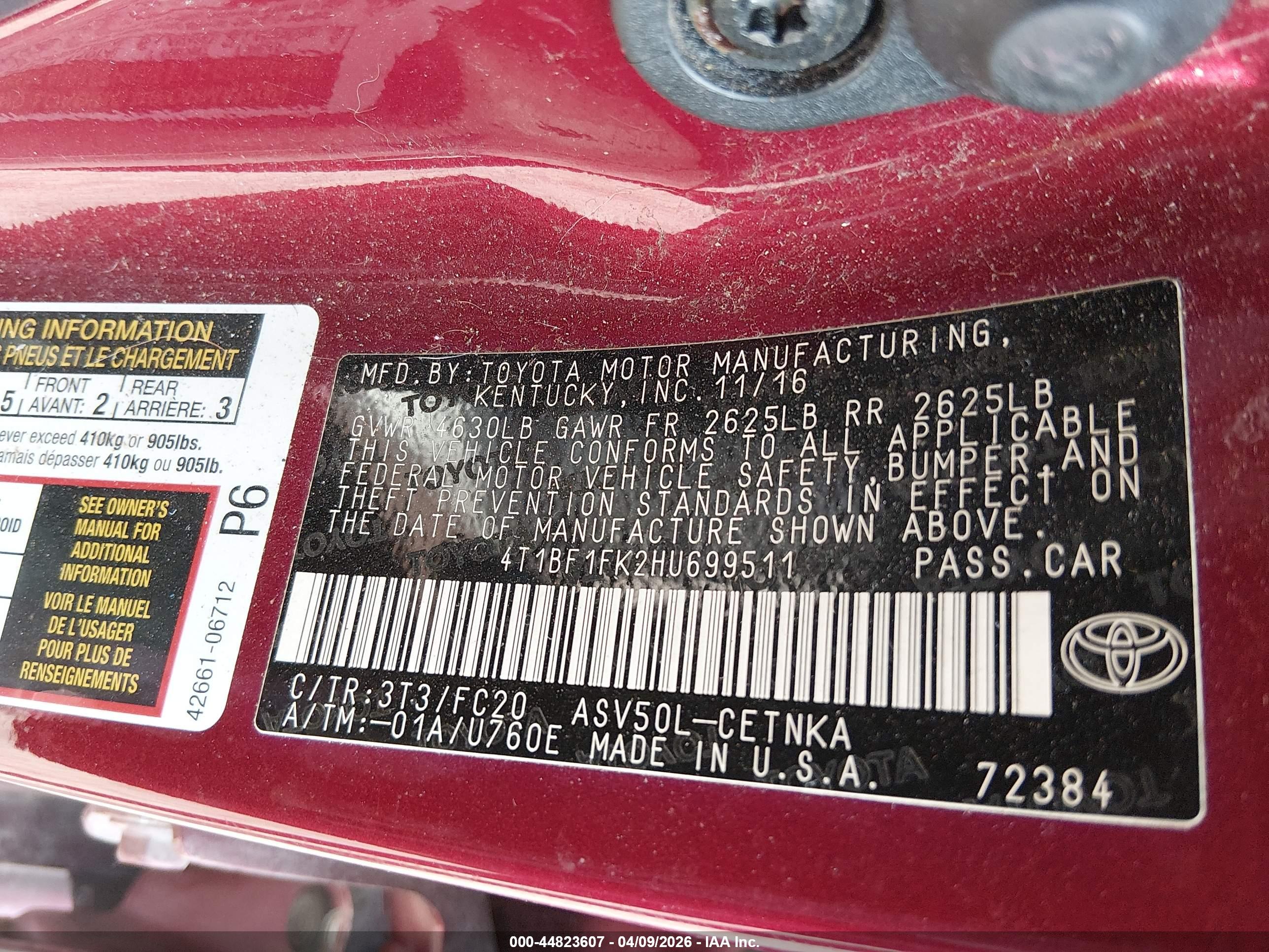 TOYOTA CAMRY image 9
