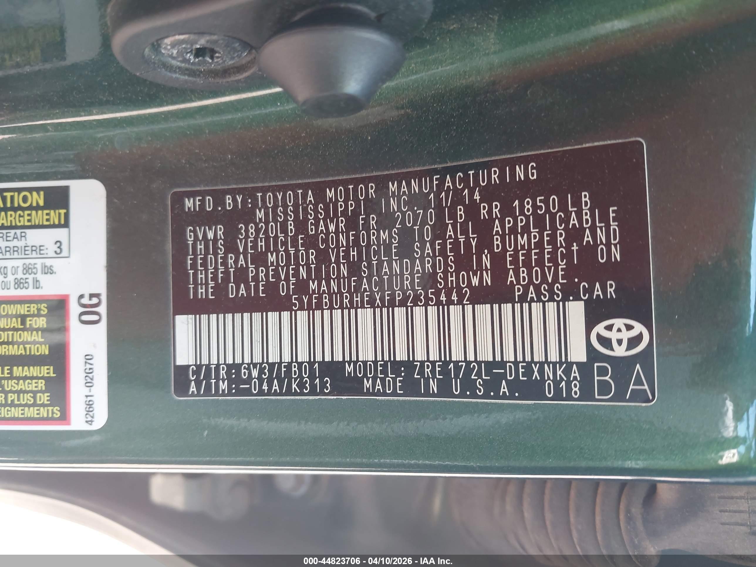 TOYOTA COROLLA image 9