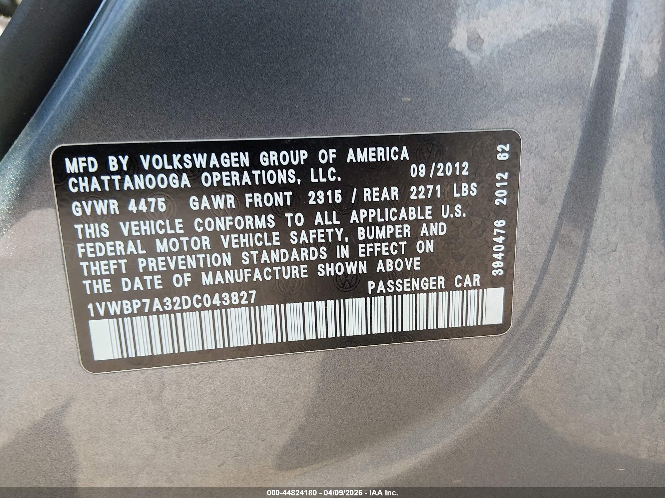 VOLKSWAGEN PASSAT image 9