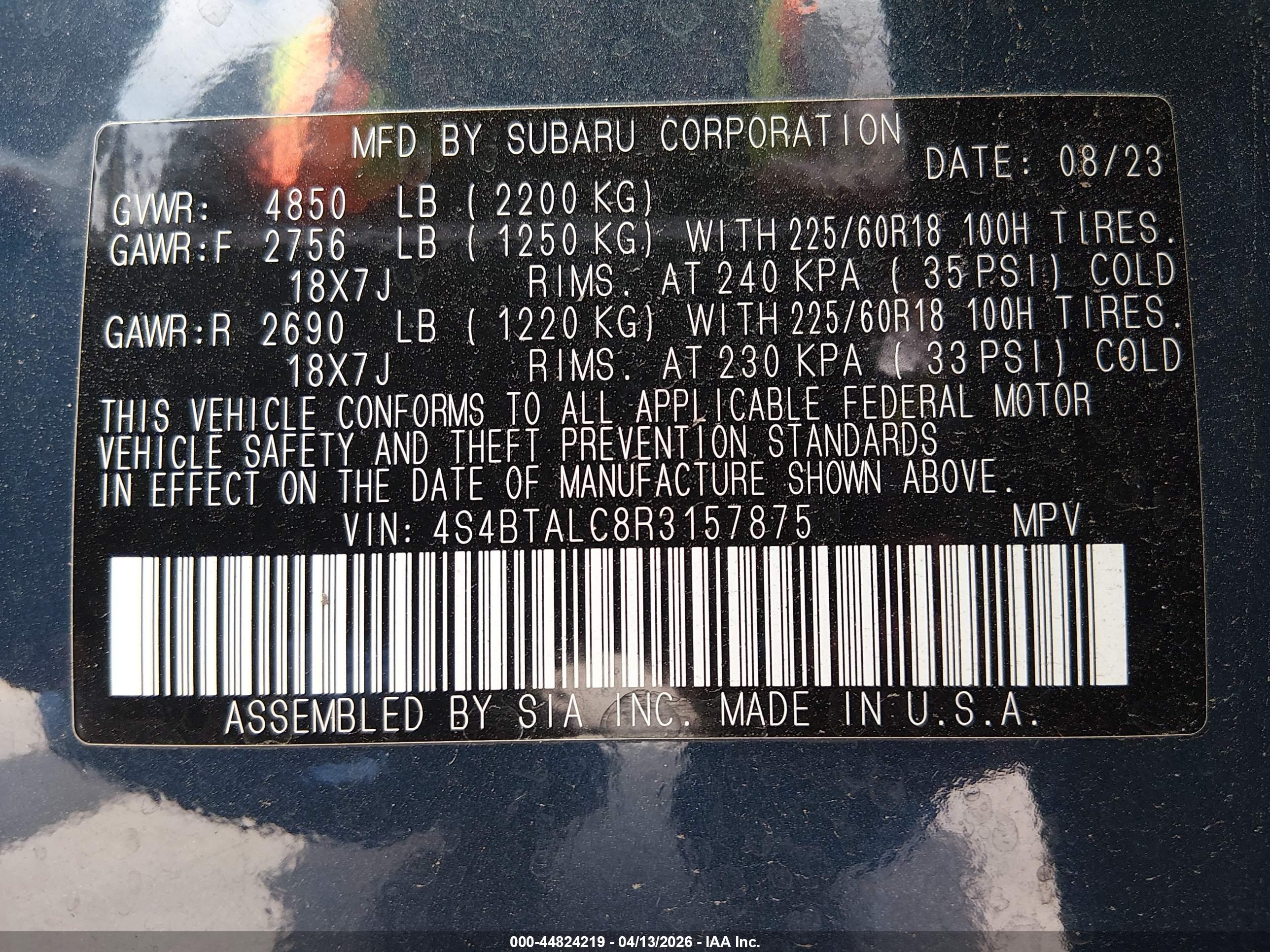 SUBARU OUTBACK image 9