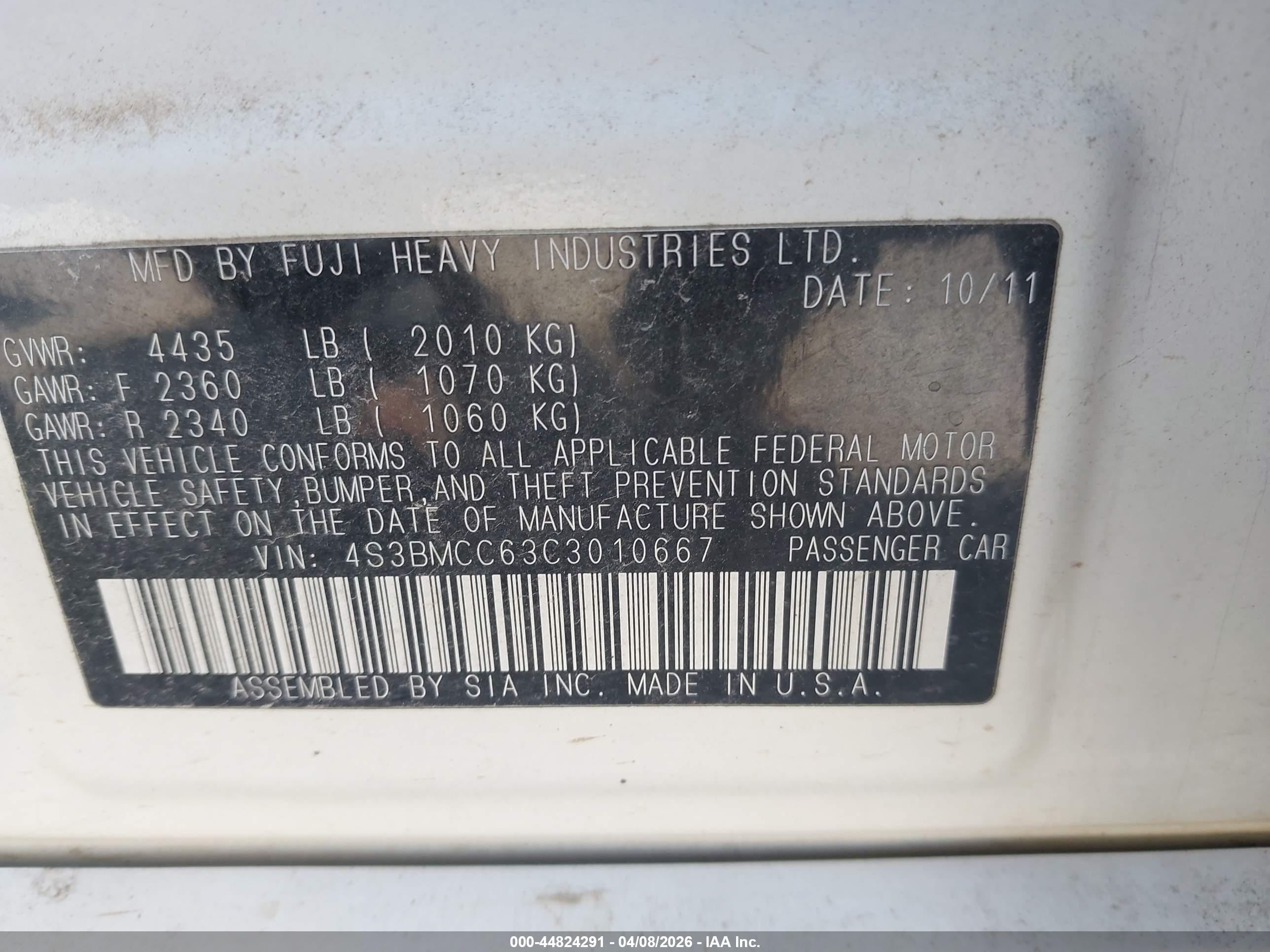 SUBARU LEGACY image 9