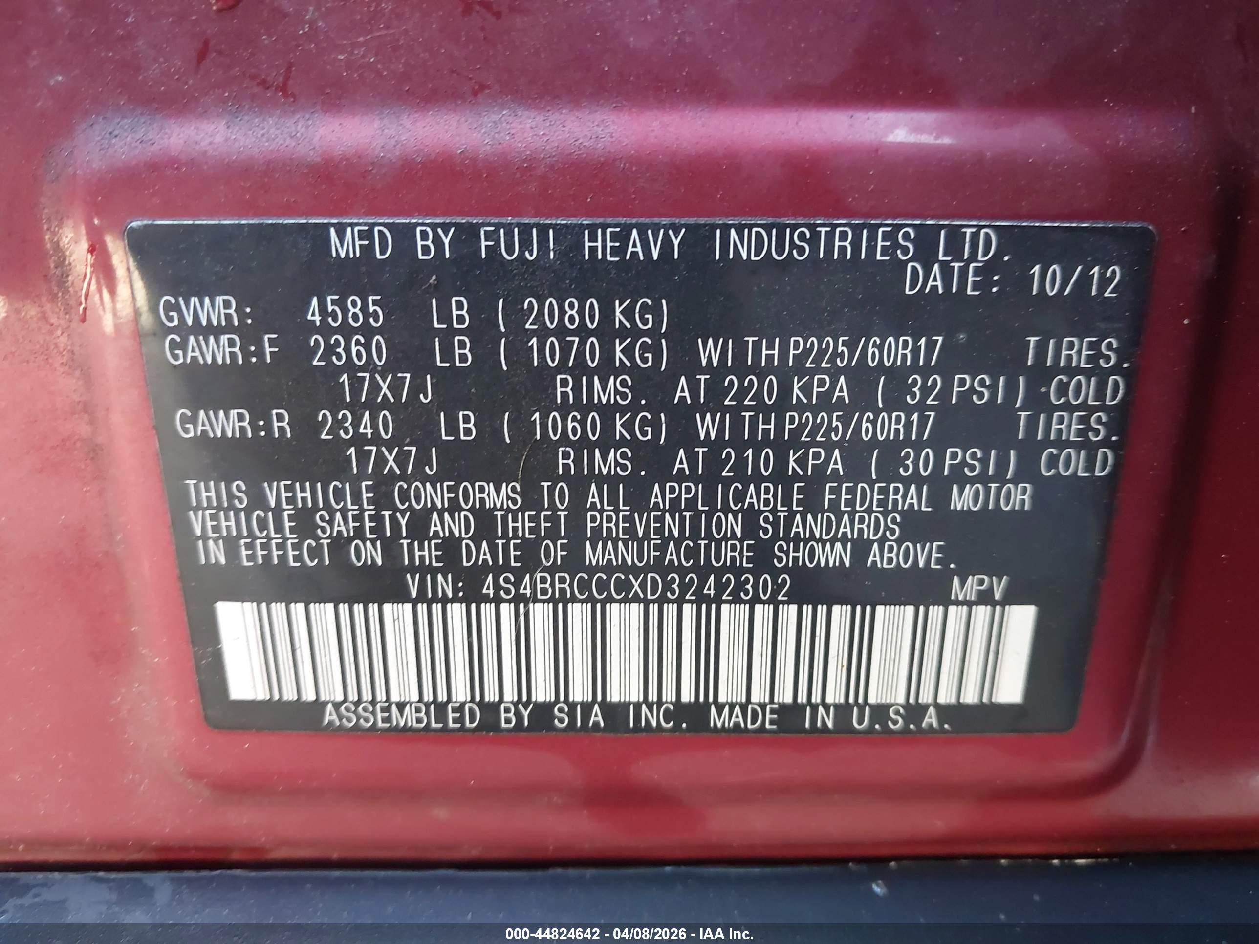 SUBARU OUTBACK image 9