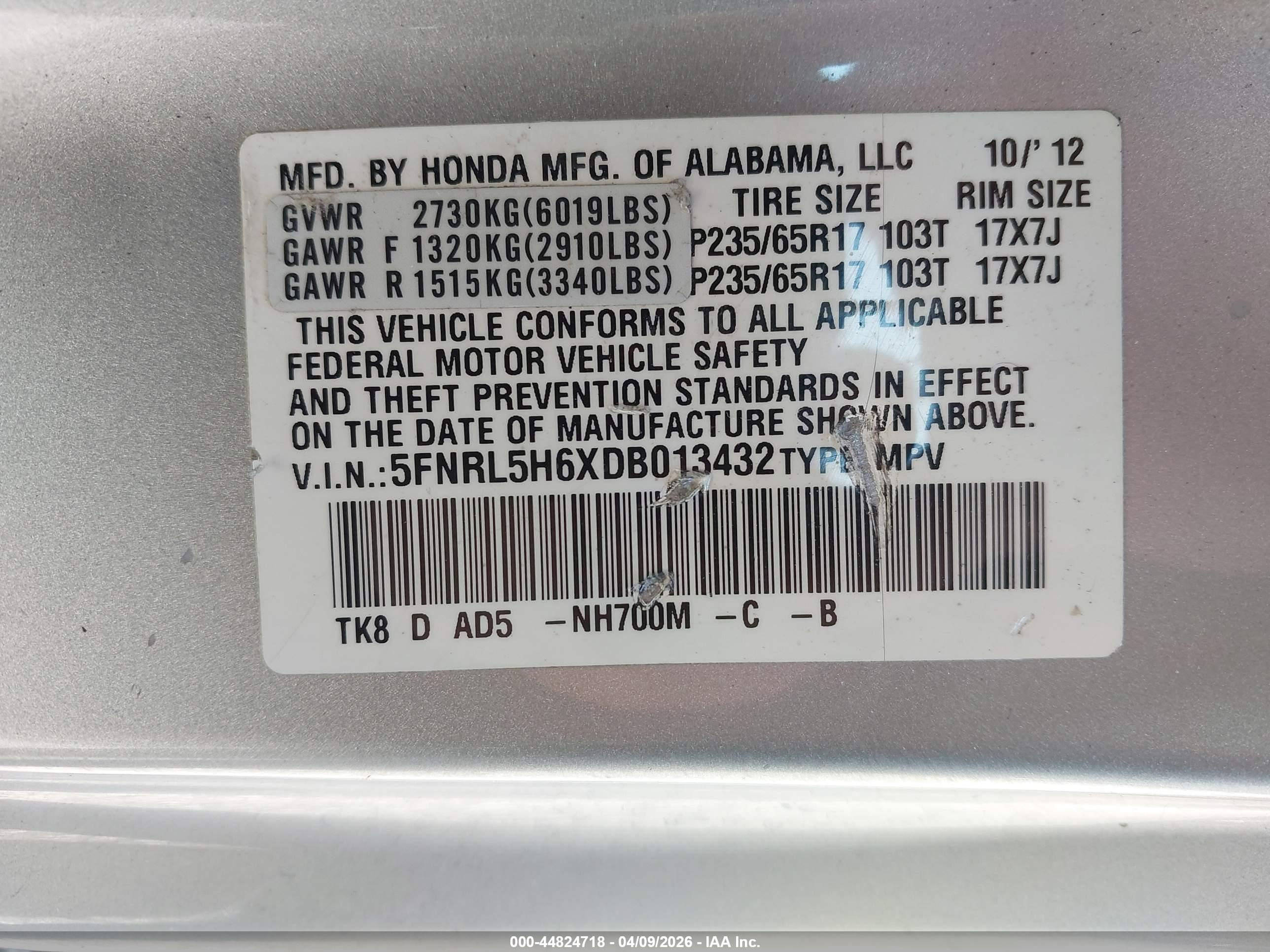 HONDA ODYSSEY image 9