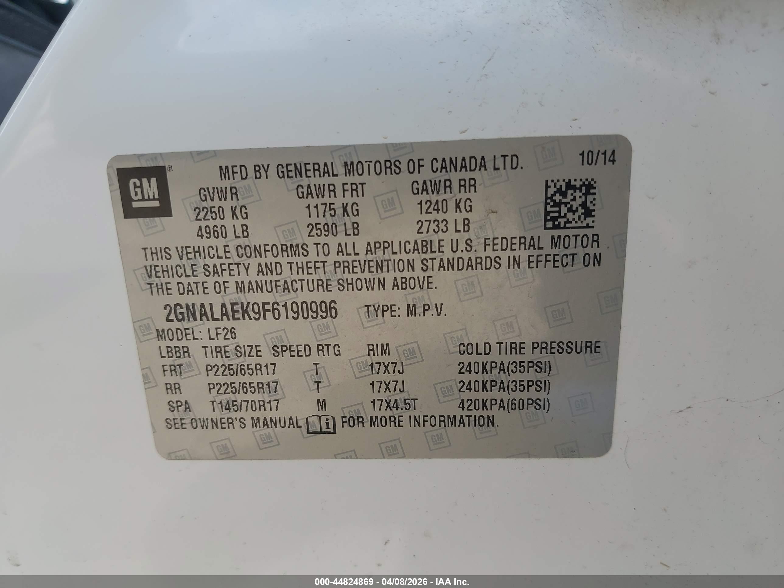 CHEVROLET EQUINOX image 9