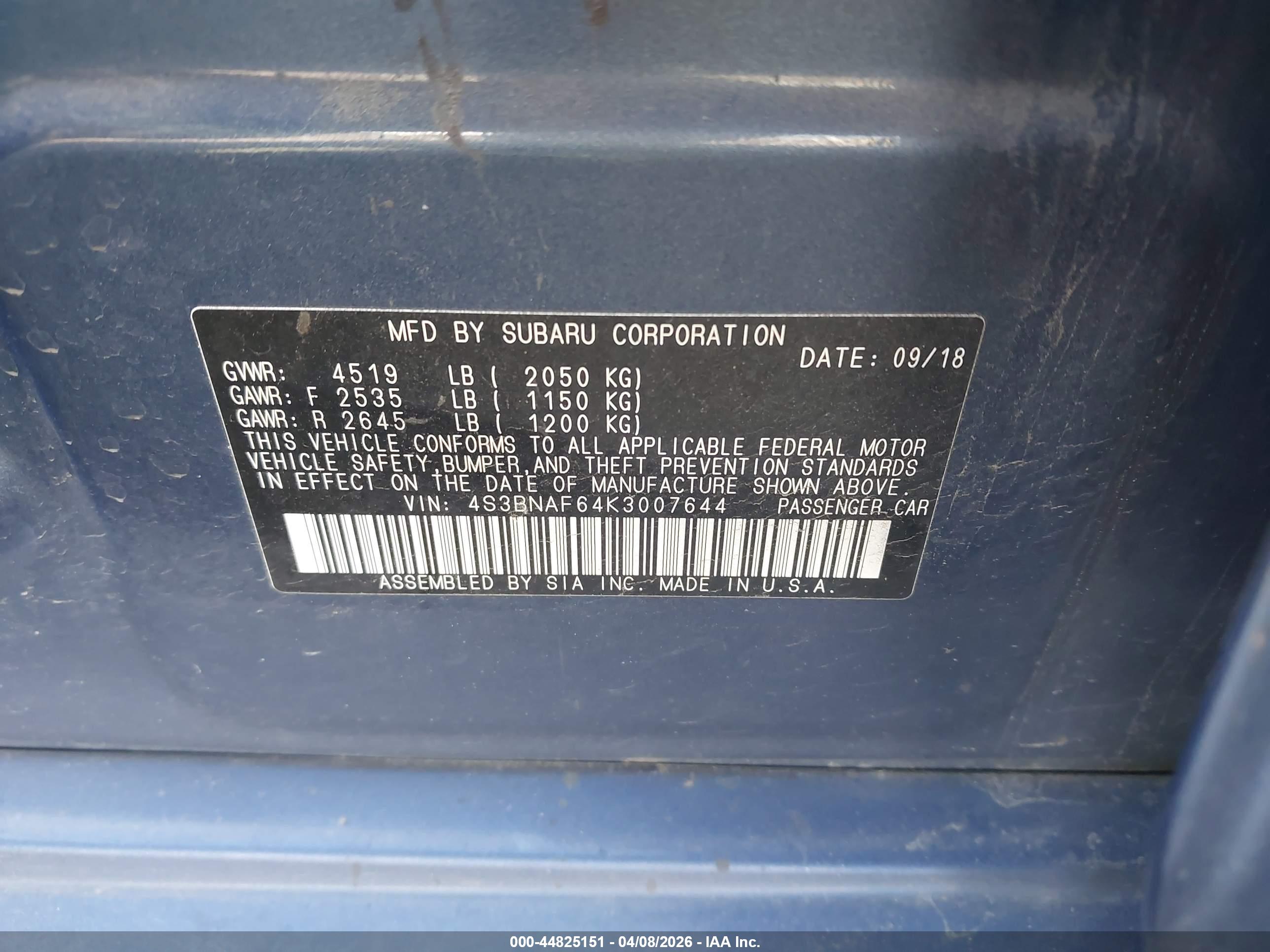SUBARU LEGACY image 9
