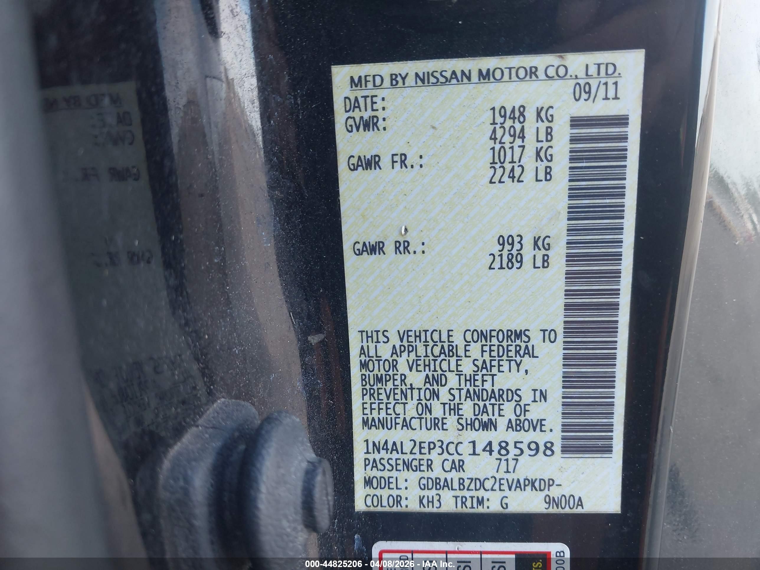 NISSAN ALTIMA image 9