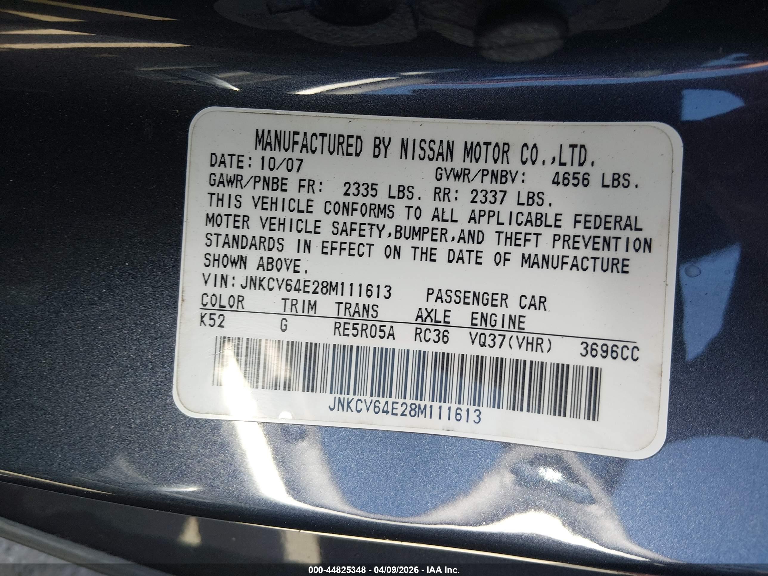 INFINITI G37 image 9